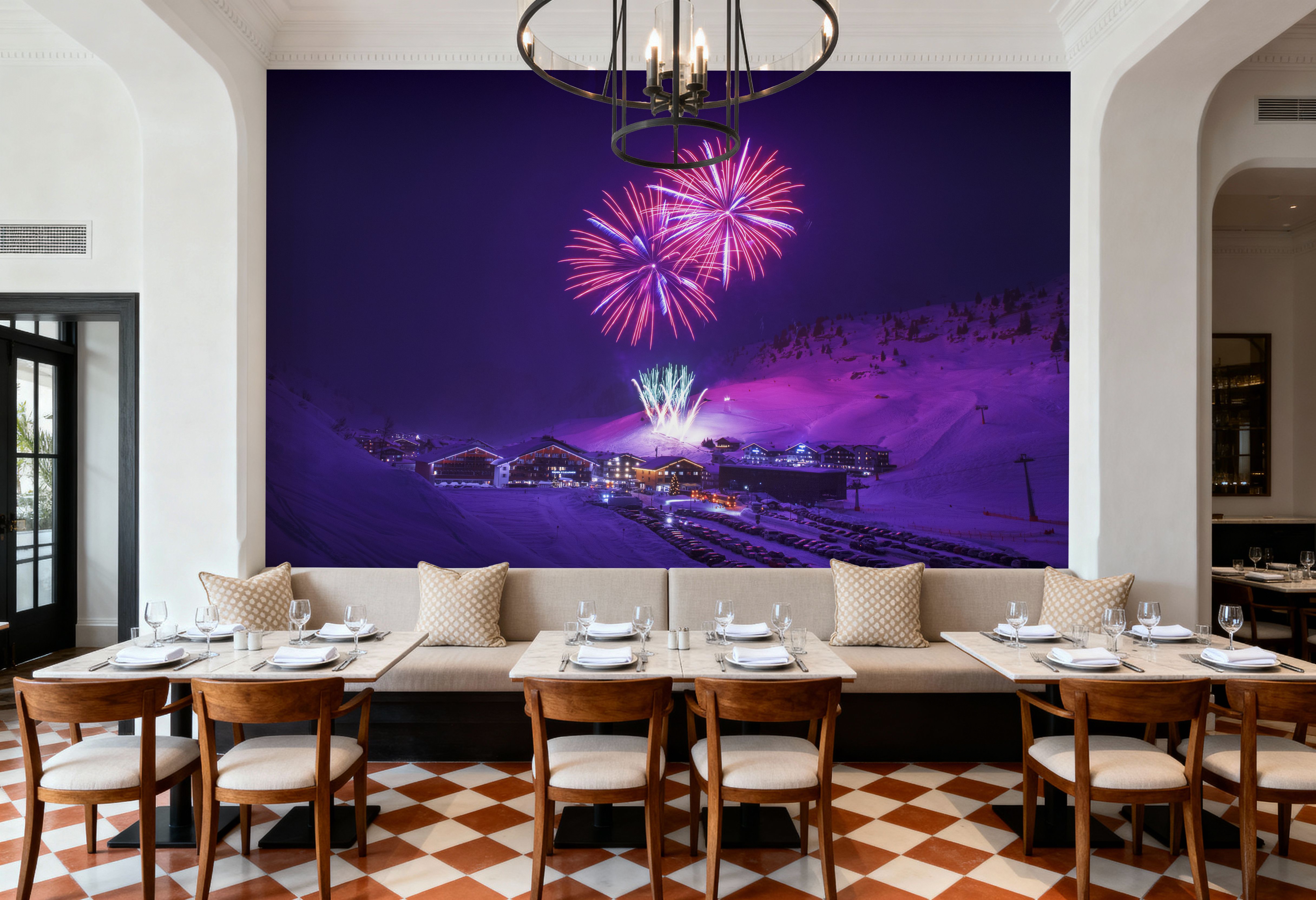 Fireworks in the Alps
