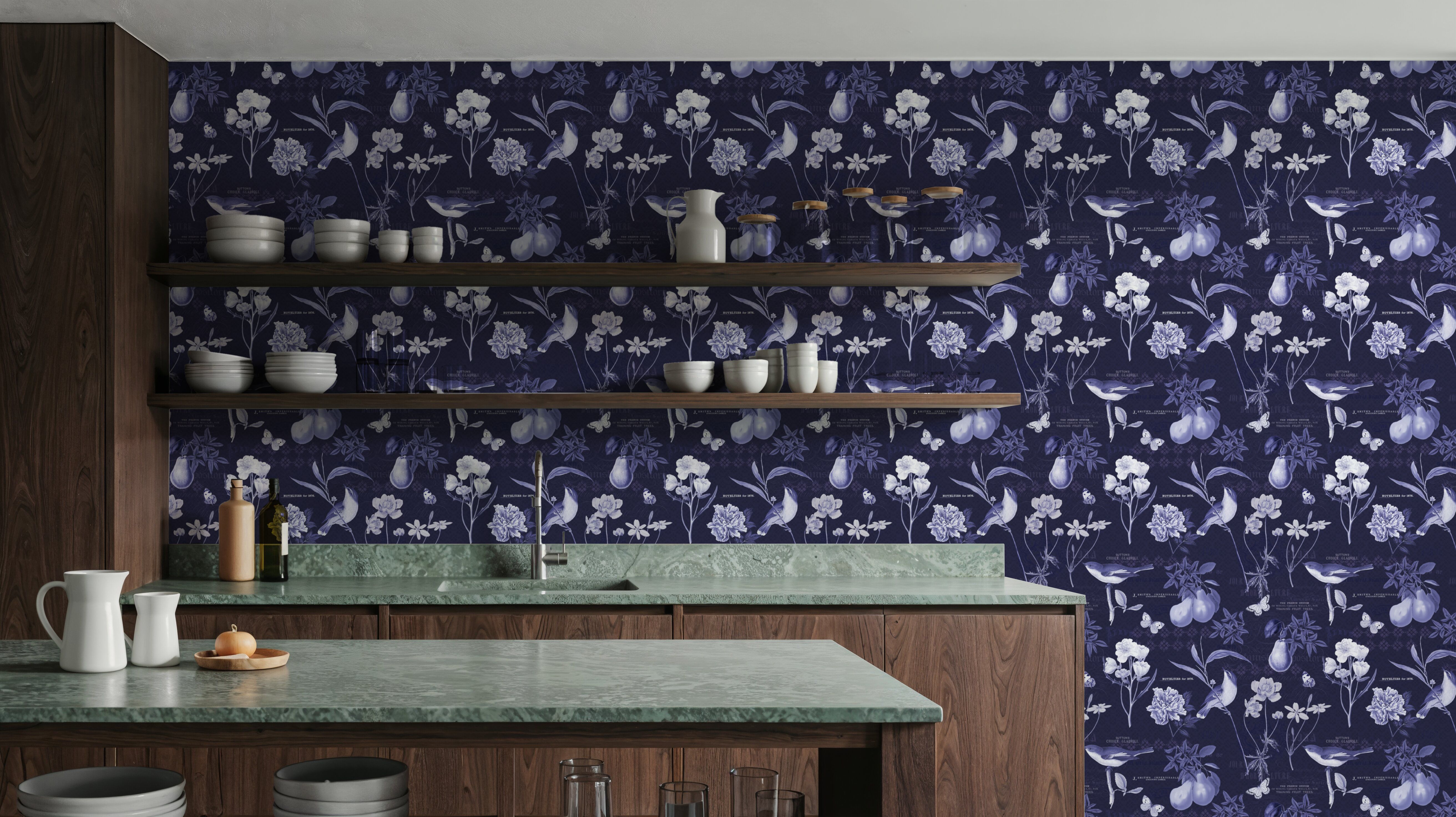 Botanical Postcard Blue