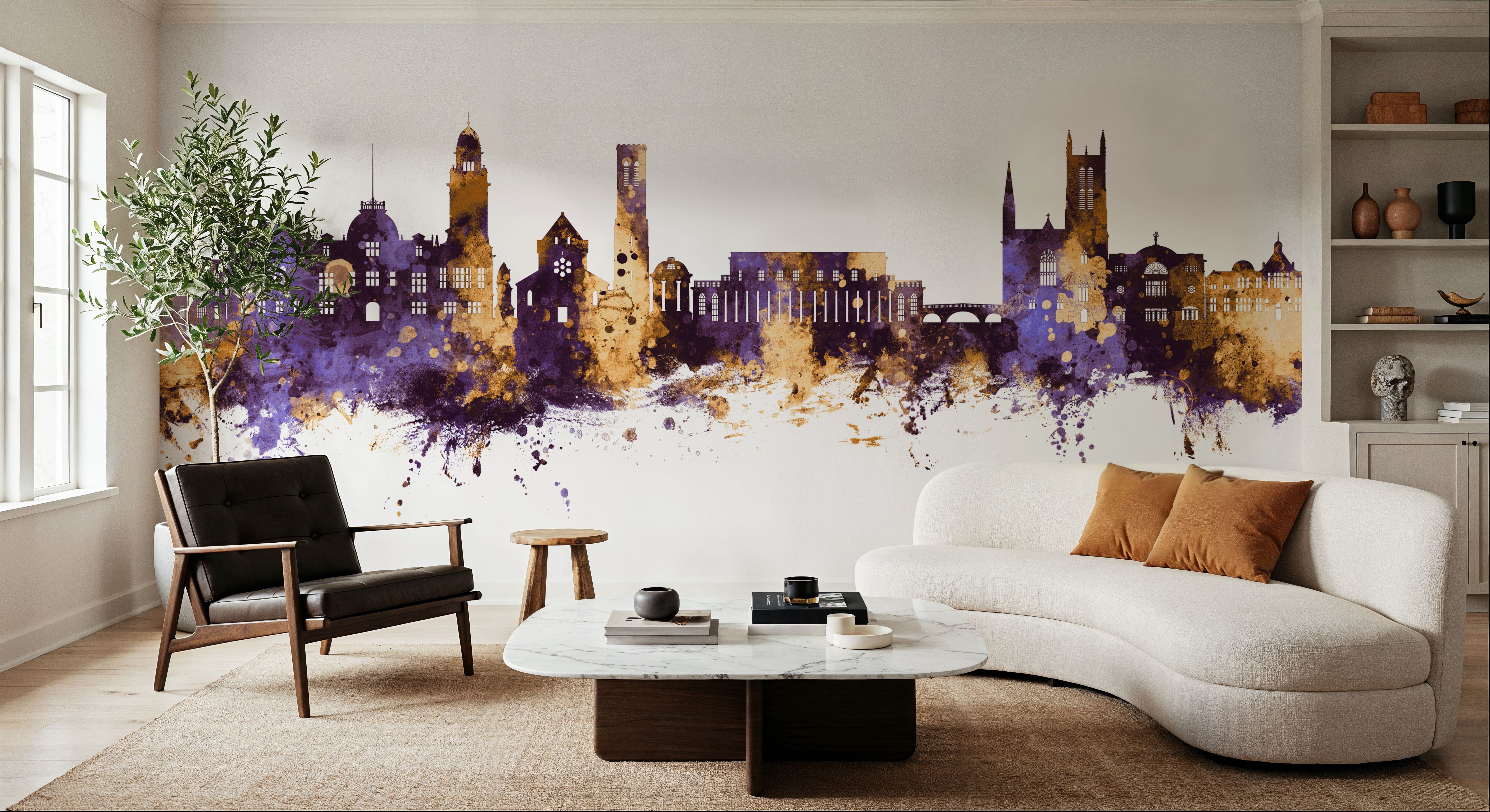 Royal Leamington Spa England Purple & Gold