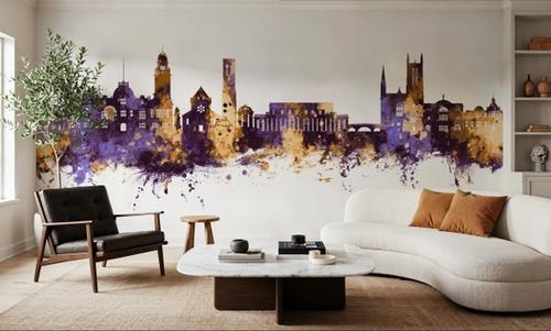 Royal Leamington Spa England Purple & Gold