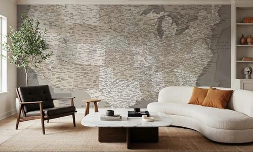 US Map Detailed - Davey