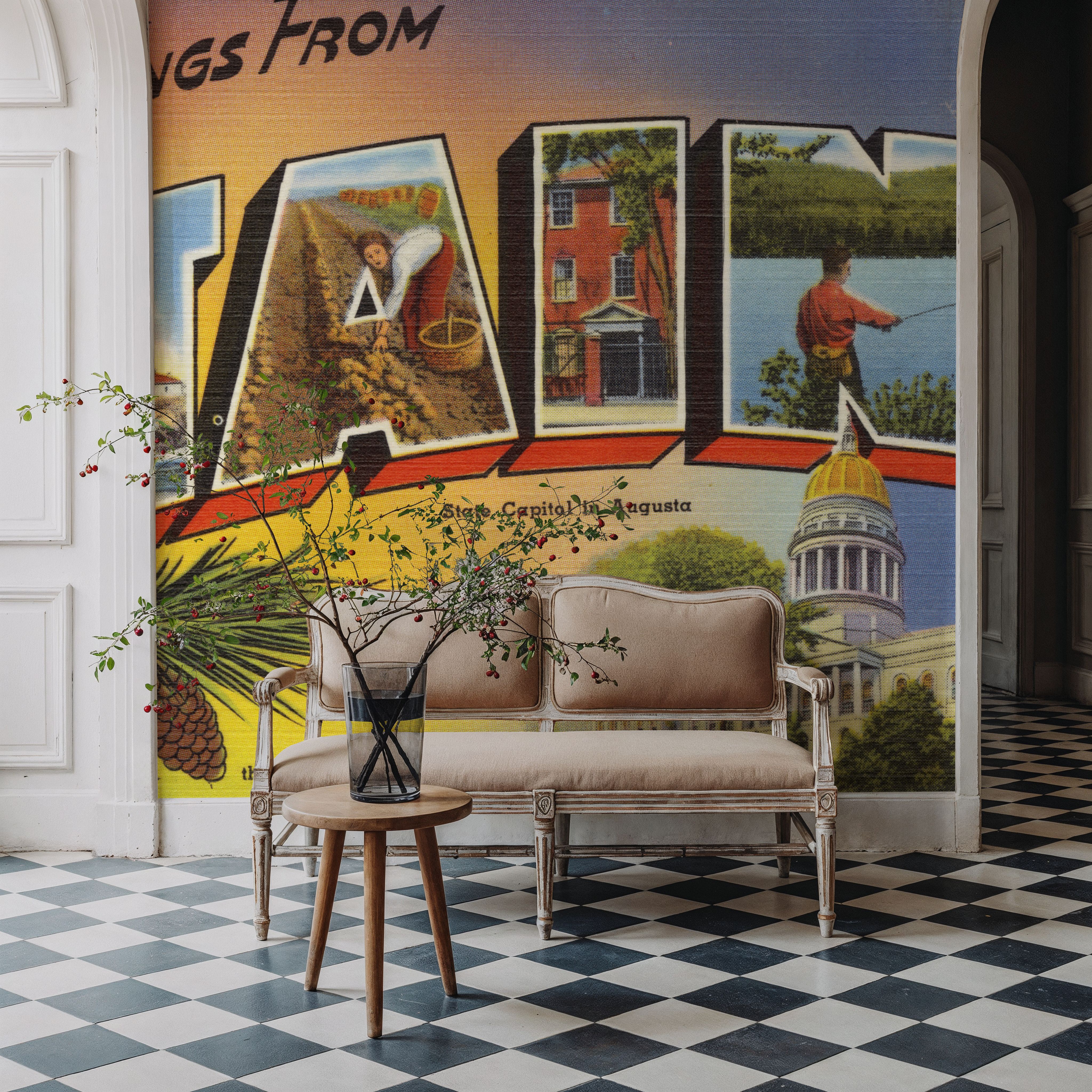 Greetings from the Pine State - Screenprint Postcard