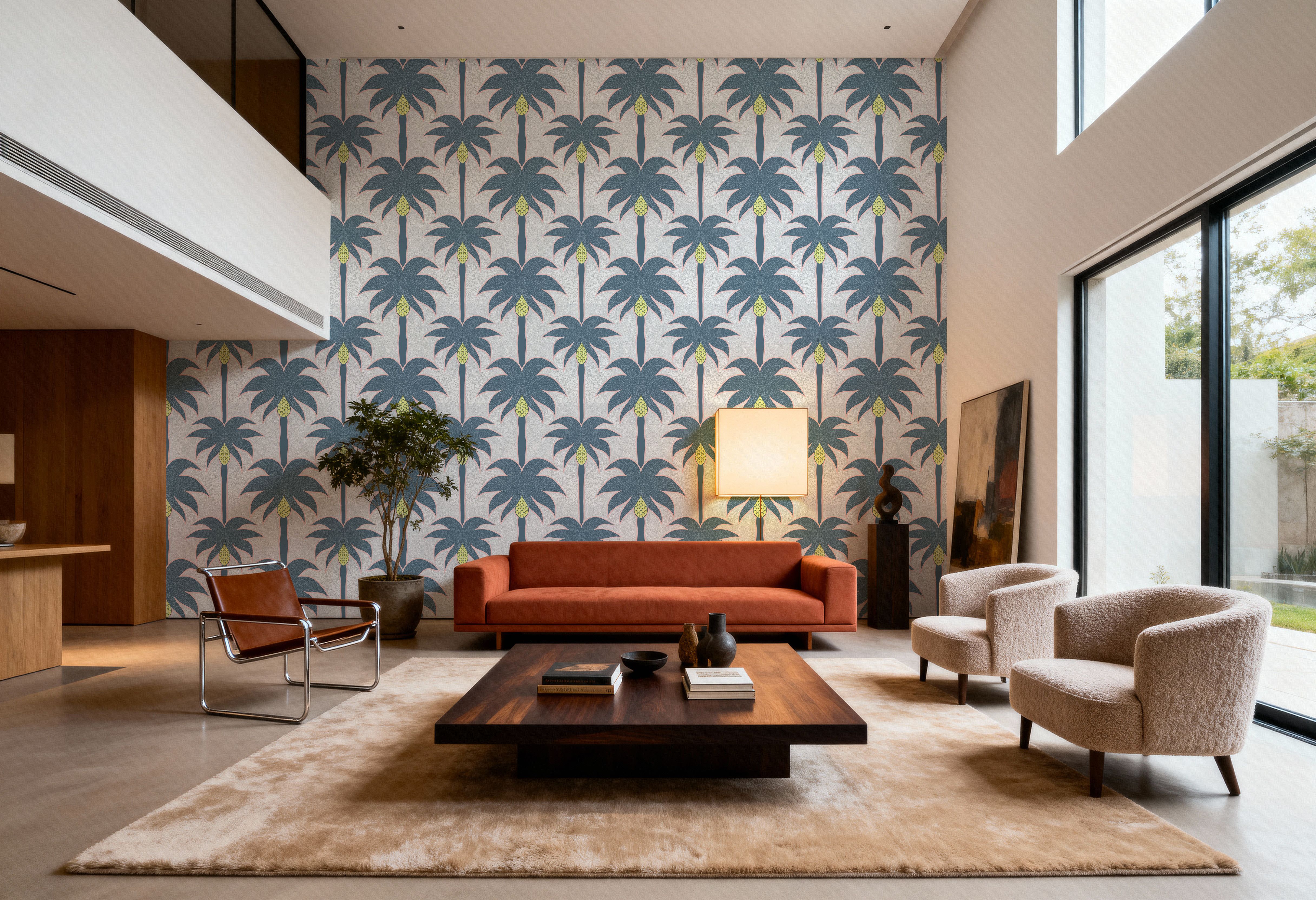 Graphic Palms, Teal