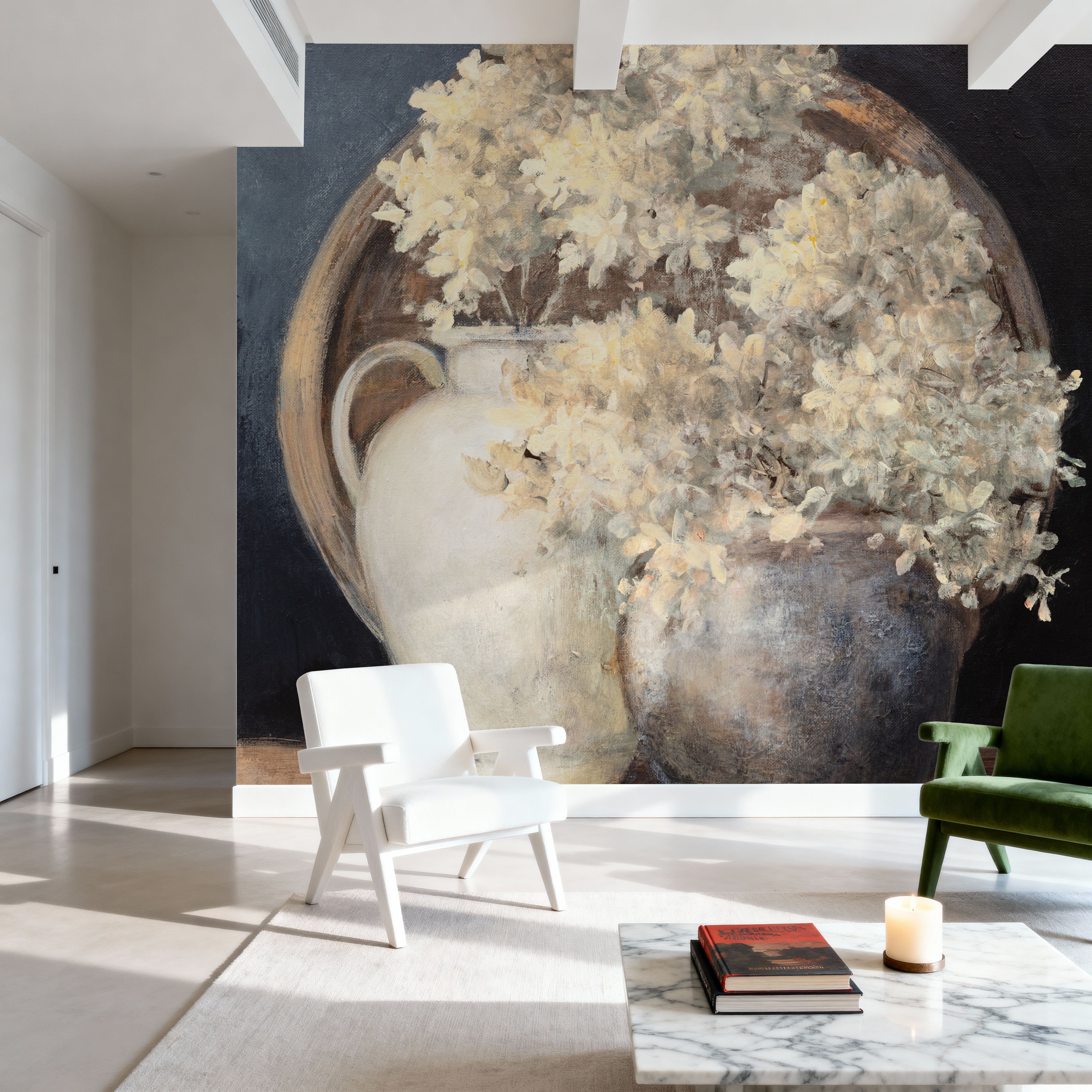 Golden Hydrangeas II White