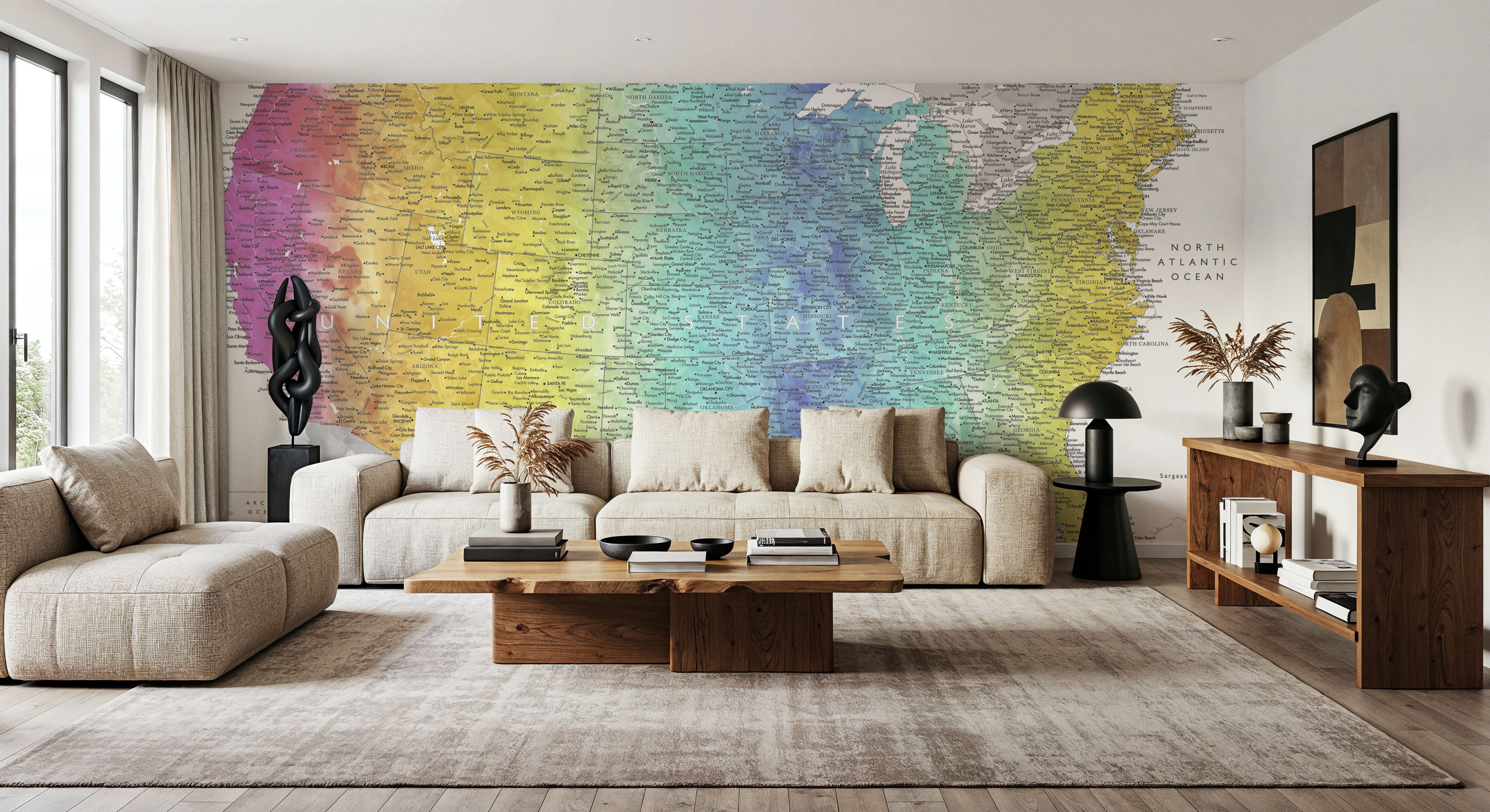 US Map Detailed - Jude, Wallpaper