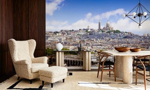 Paris Skyline and Sacre Coeur Basilique