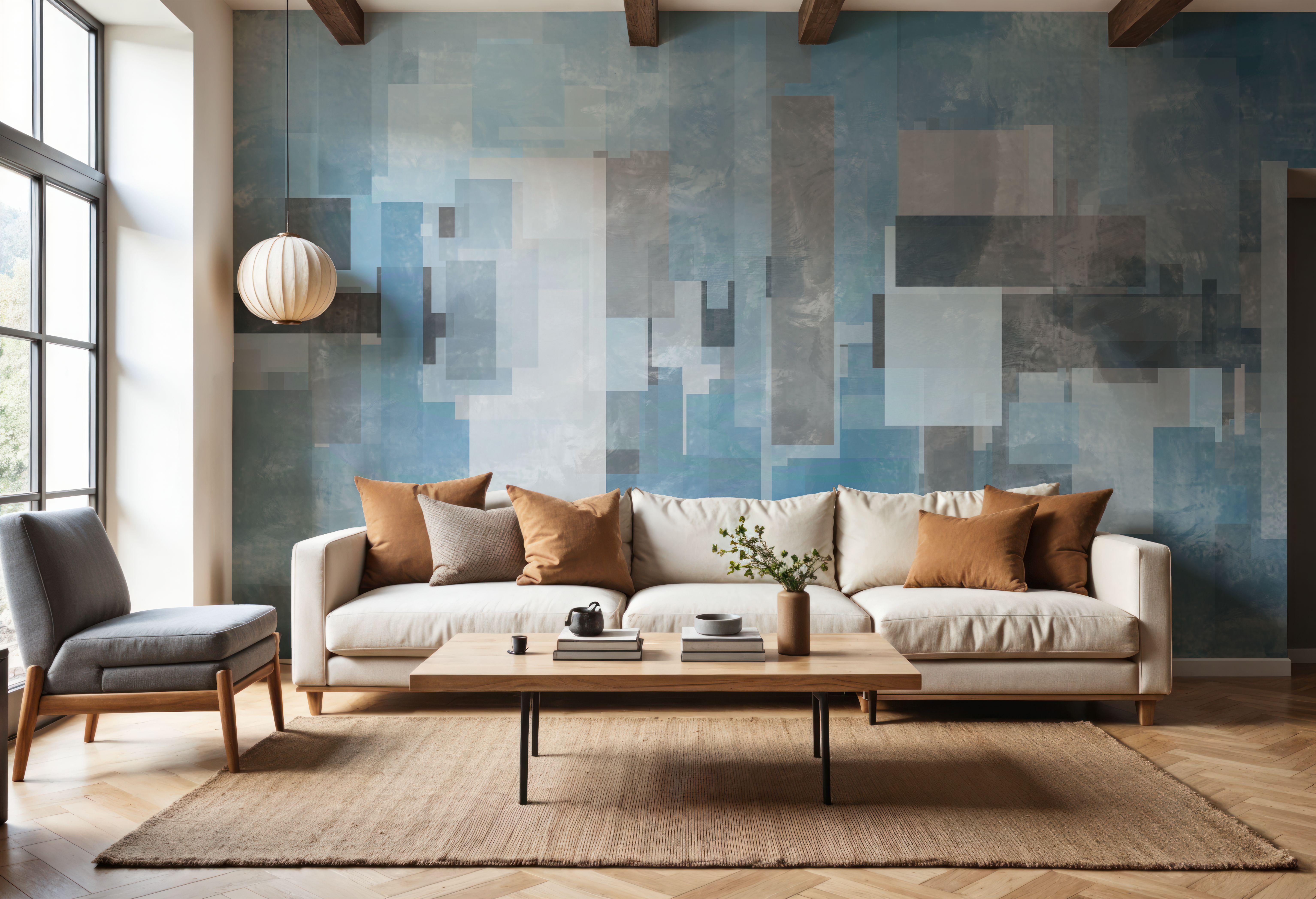 Geometric Abstract Blue, Wallpaper