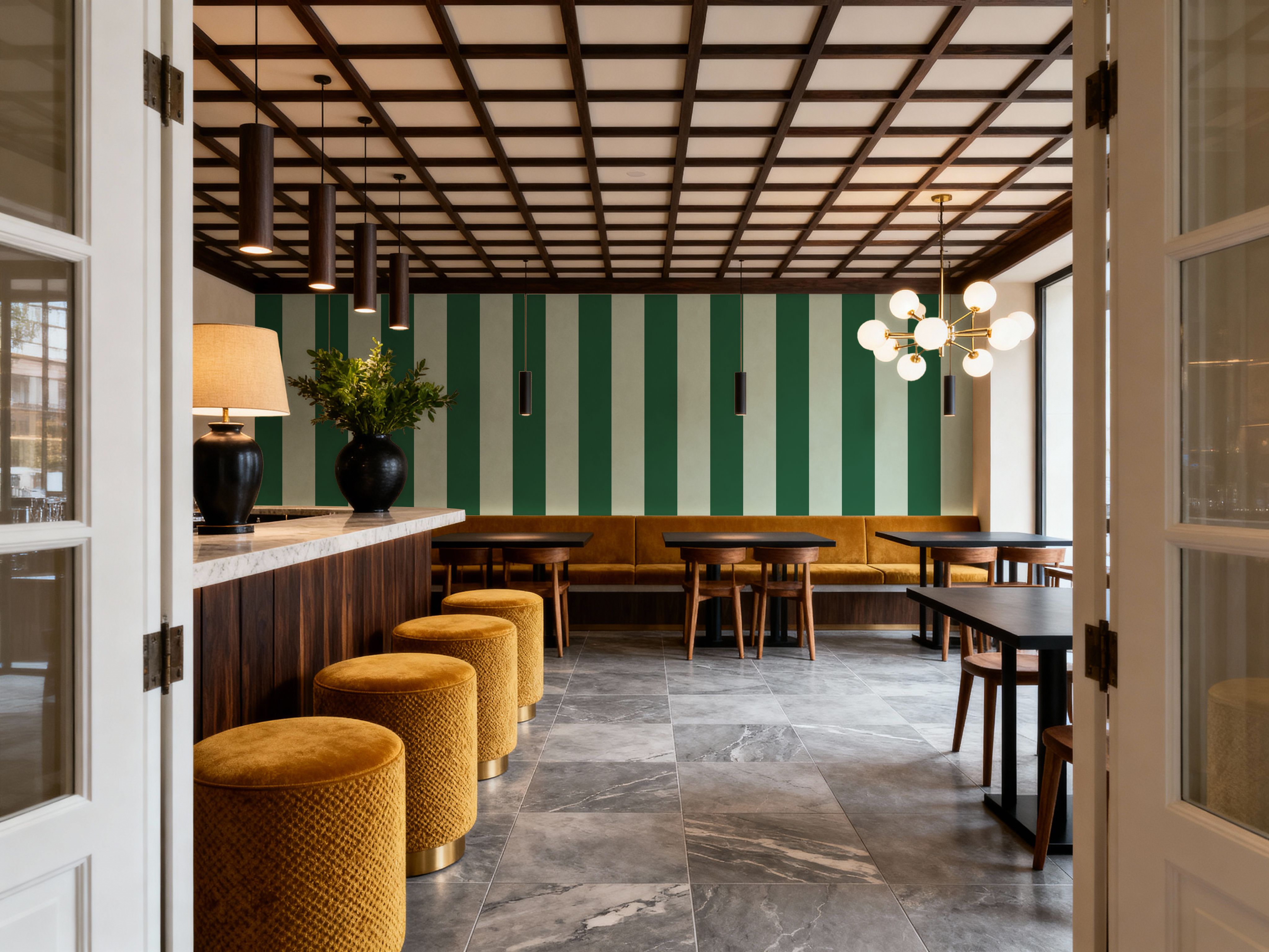 Circus Stripes, Green on Green