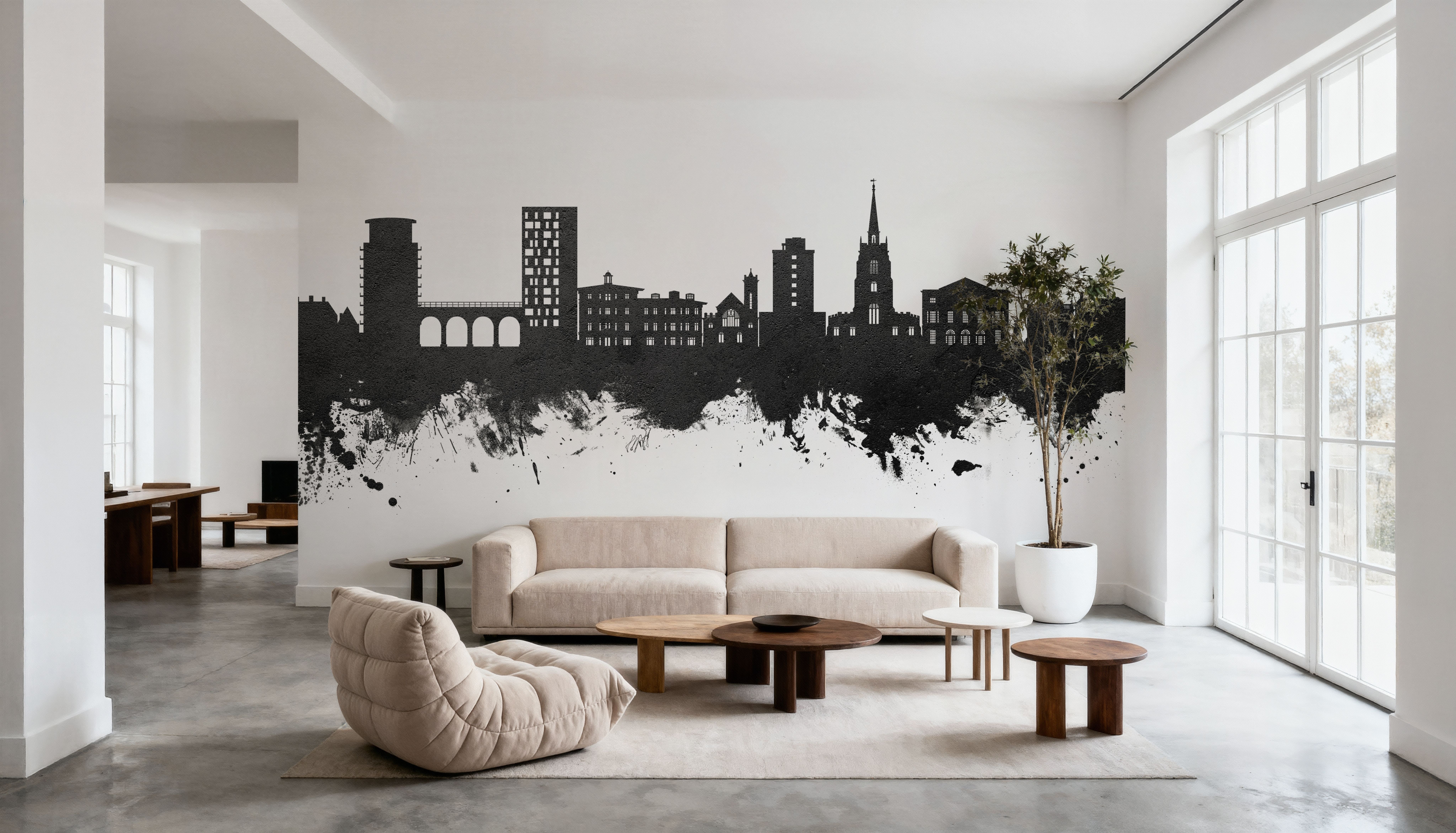 Chelmsford England Skyline Black & White