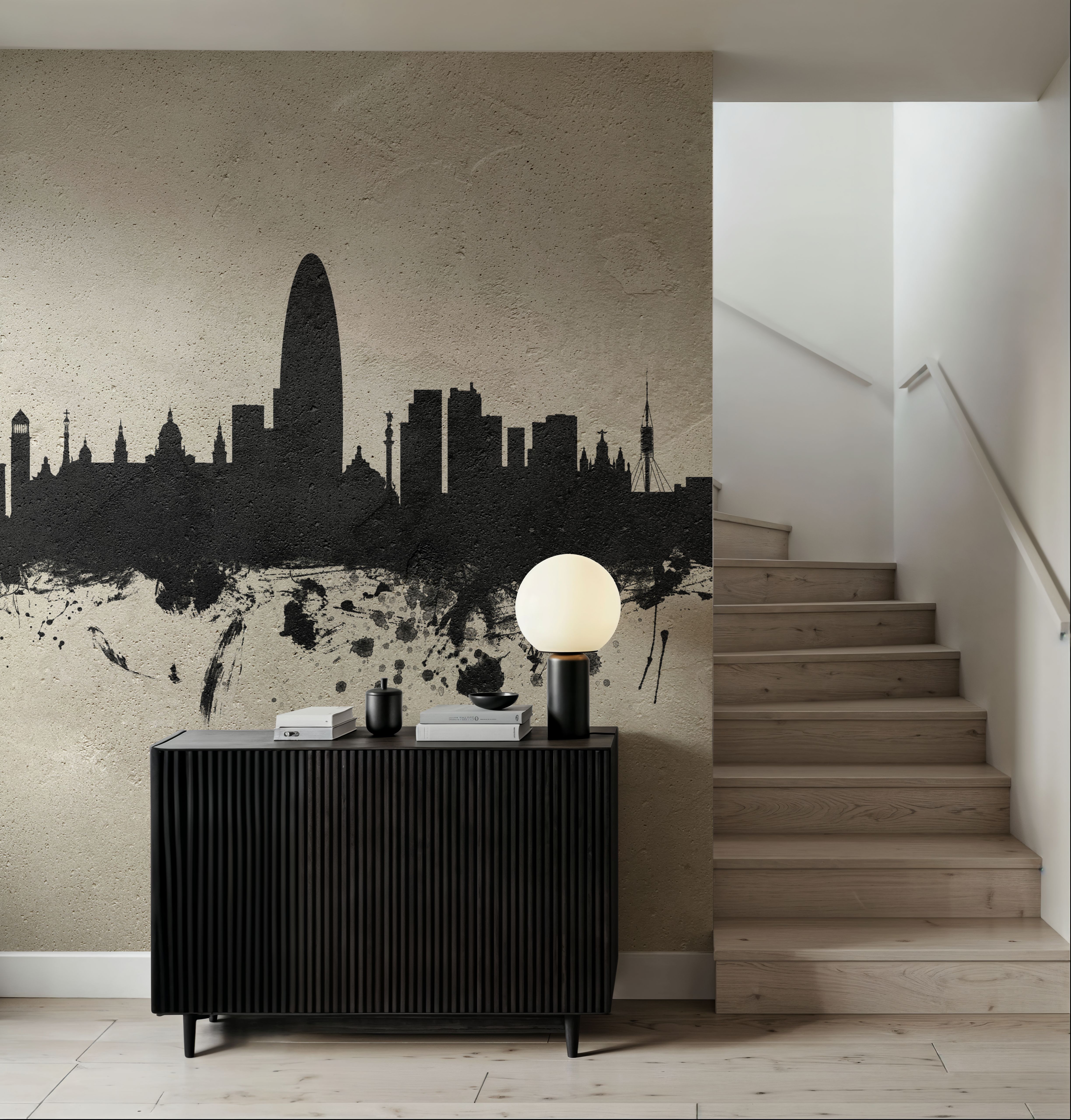 Barcelona Skyline Concrete