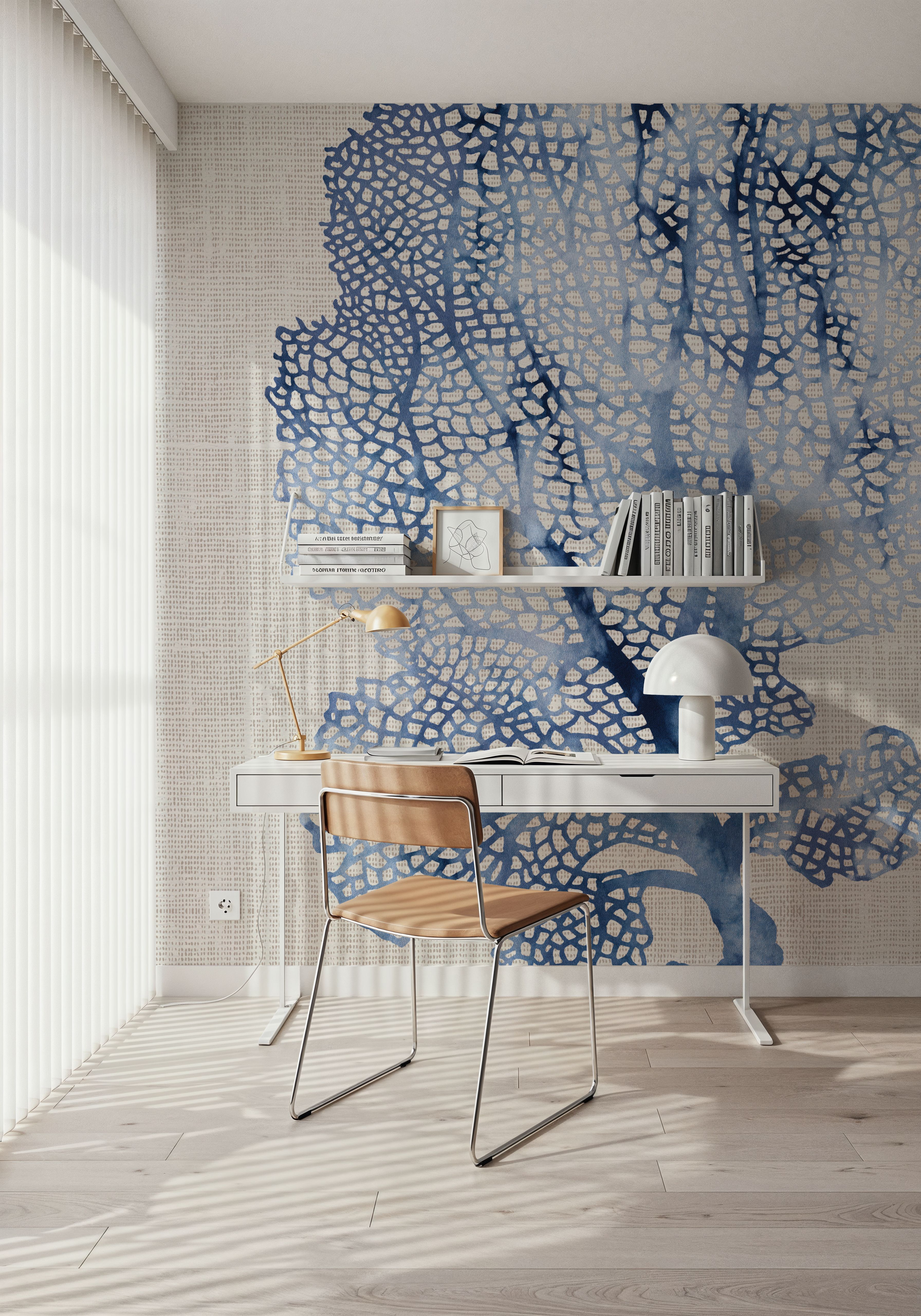 Shibori Coral II on Linen