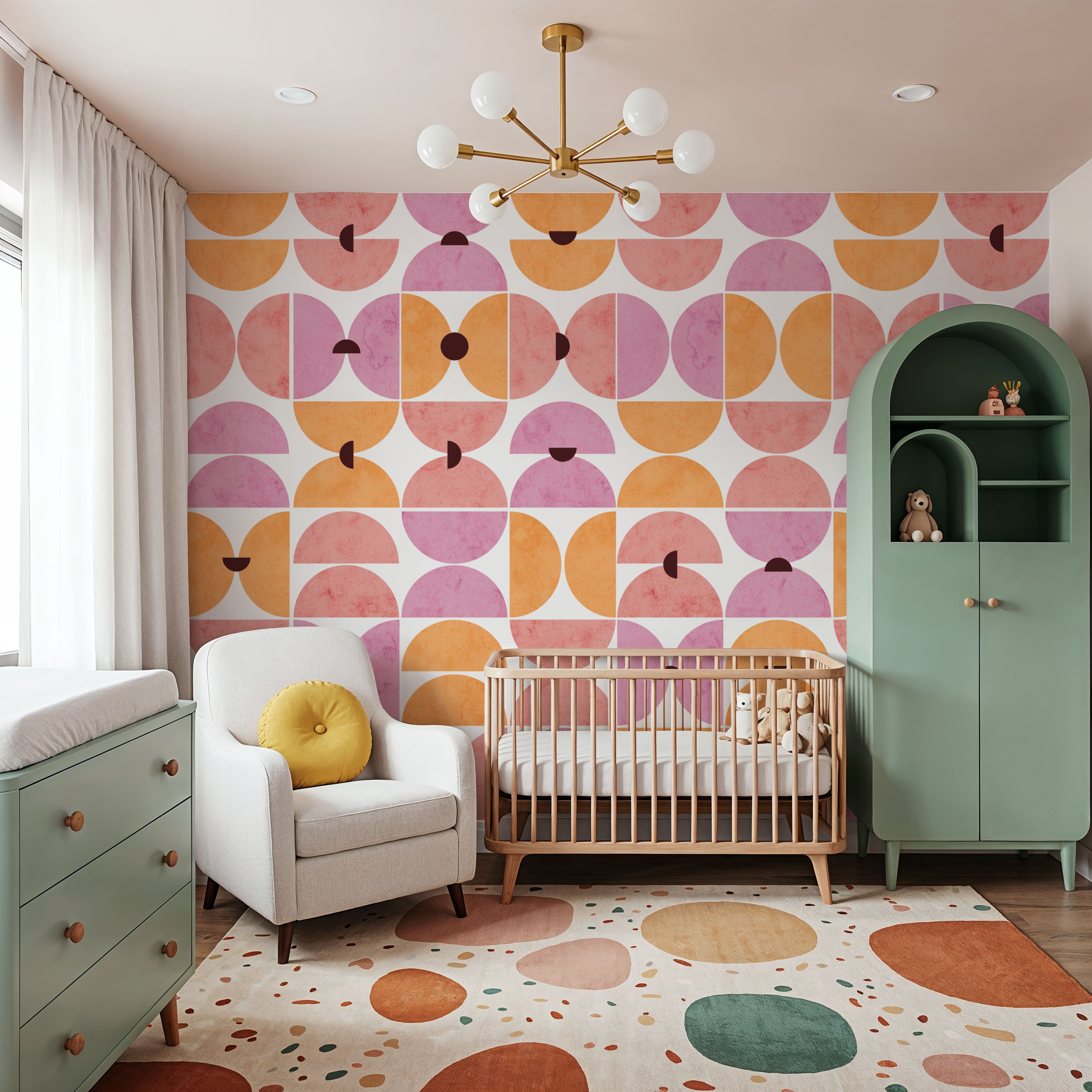 Homley Retro Shapes, Pink