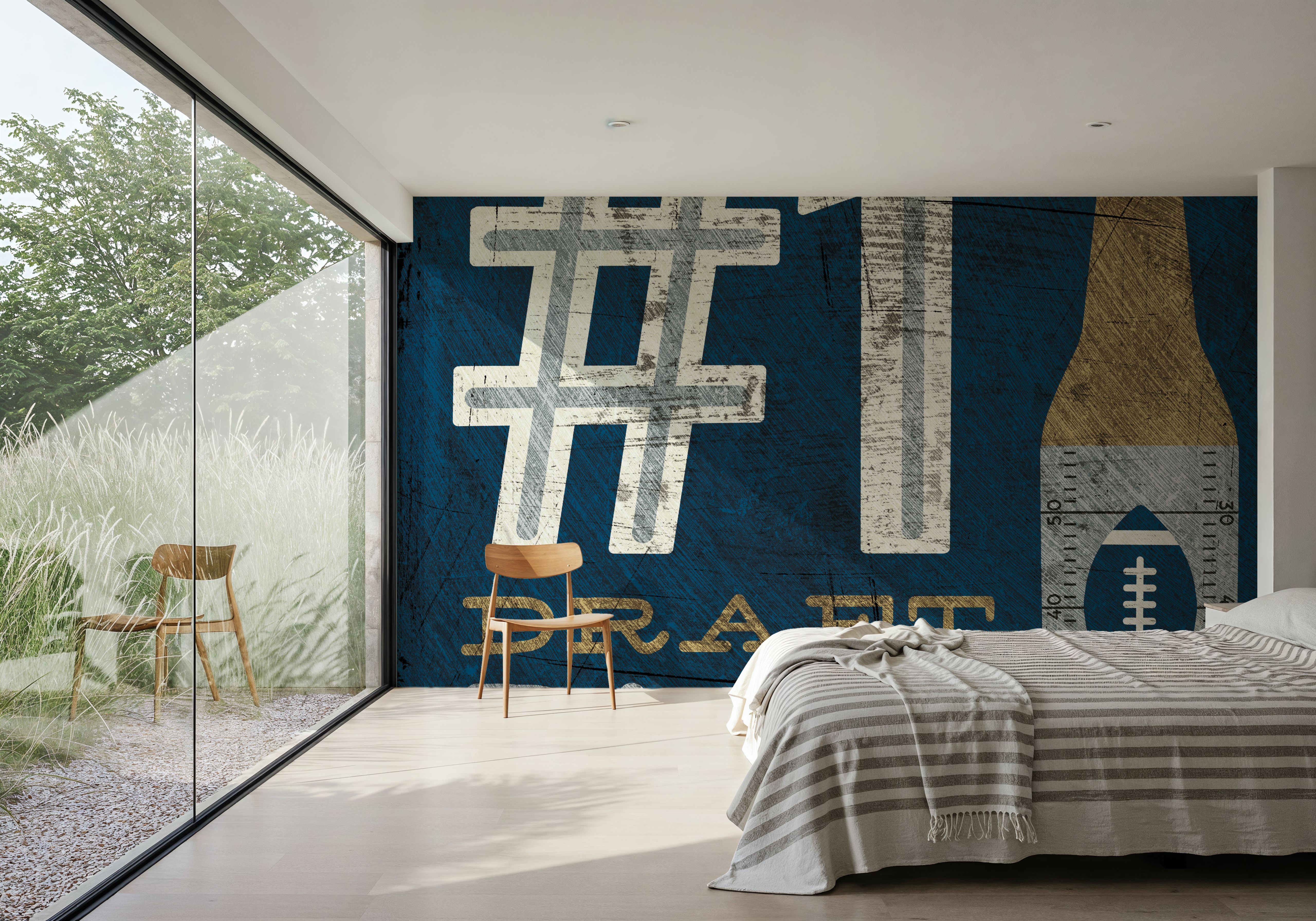 Football III Blue, Wallpaper