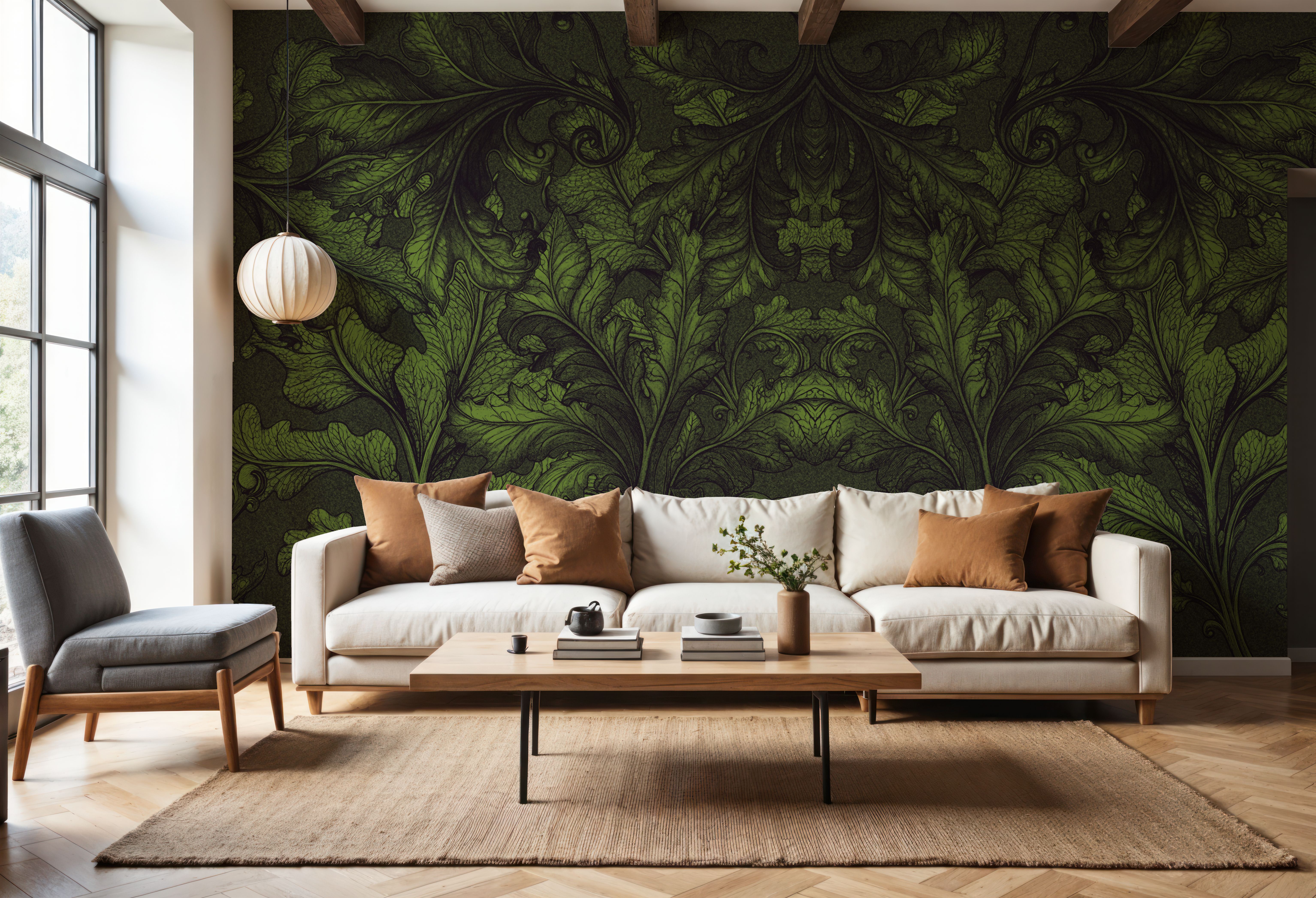 Shielded Leaf Green, Wallpaper