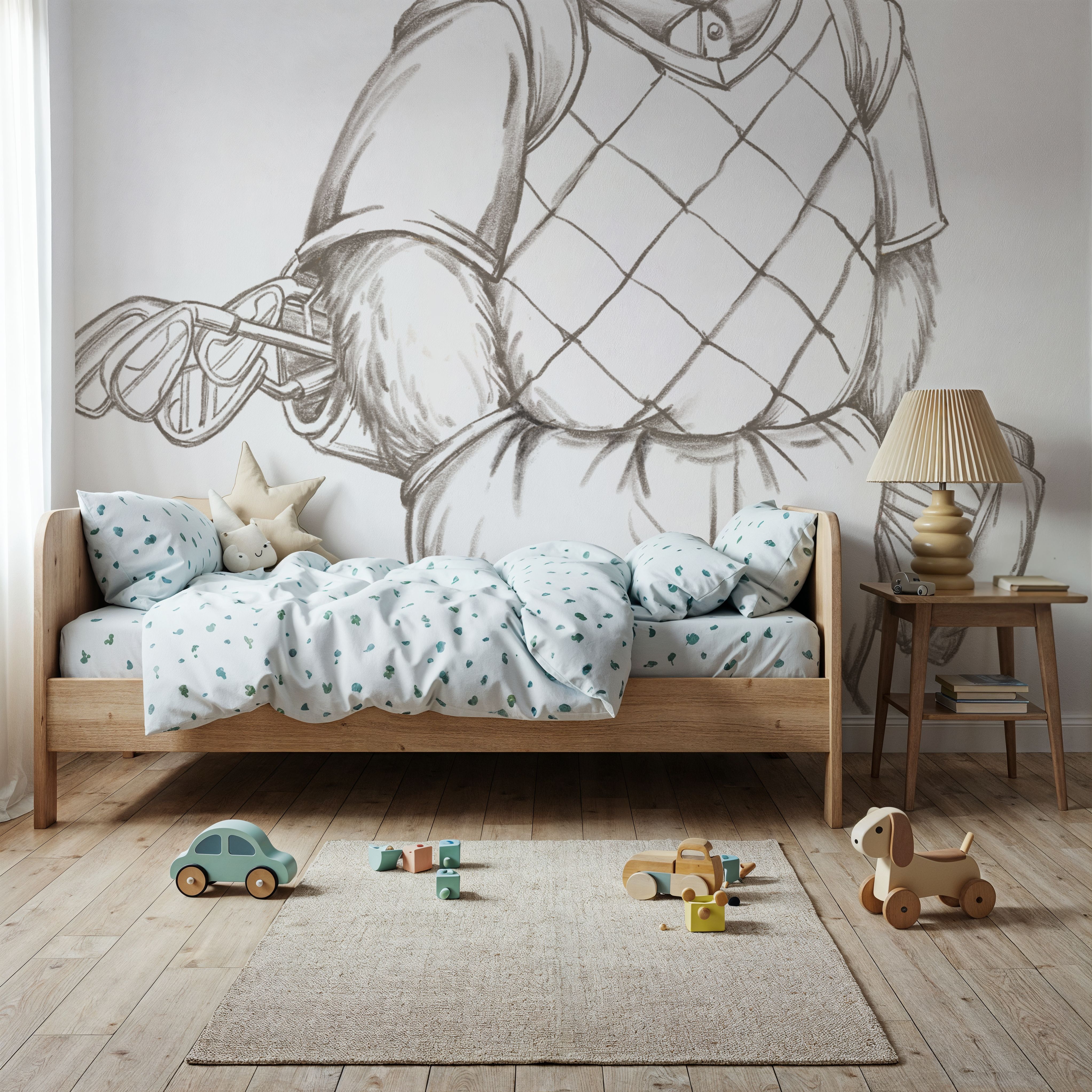 Teddy Bear Golf Sketch