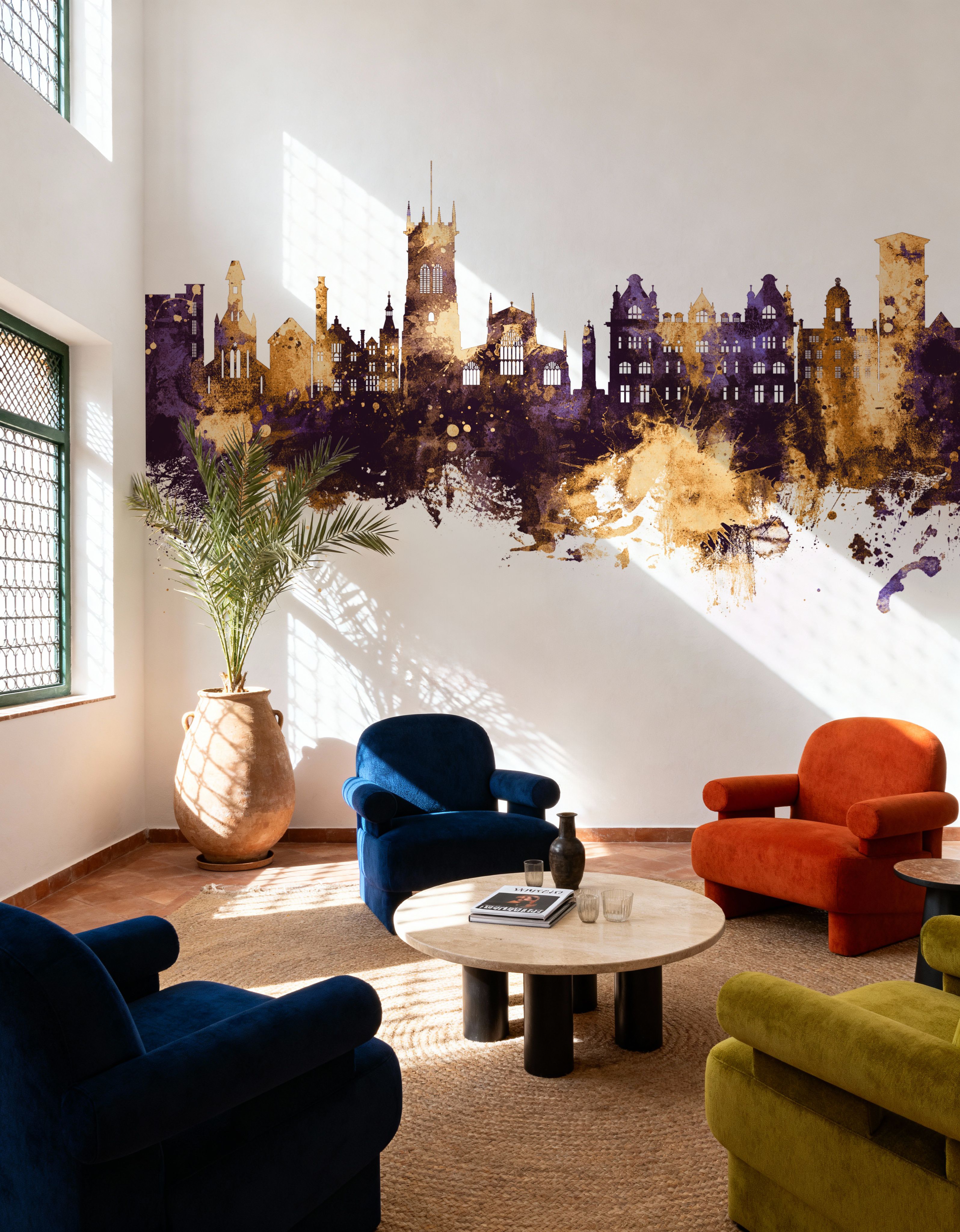 Wigan England Skyline Purple & Gold 