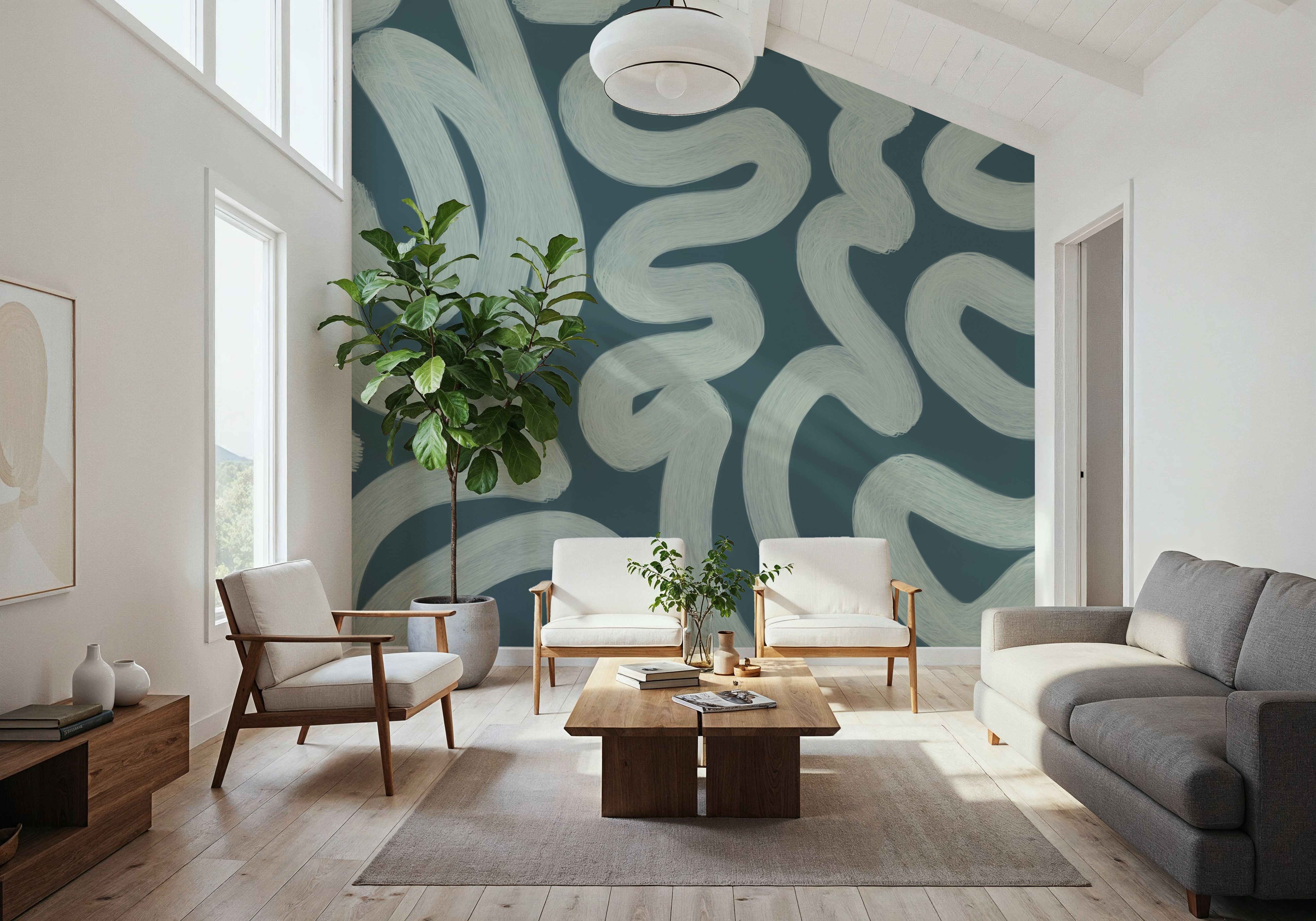 Modern Abstract, Teal