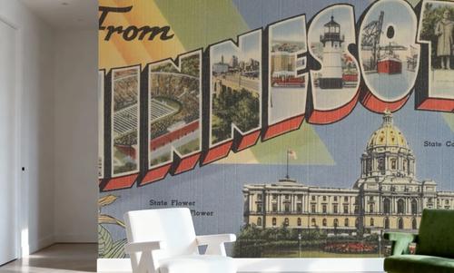 Greetings from Minnesota - Screenprint Postcard
