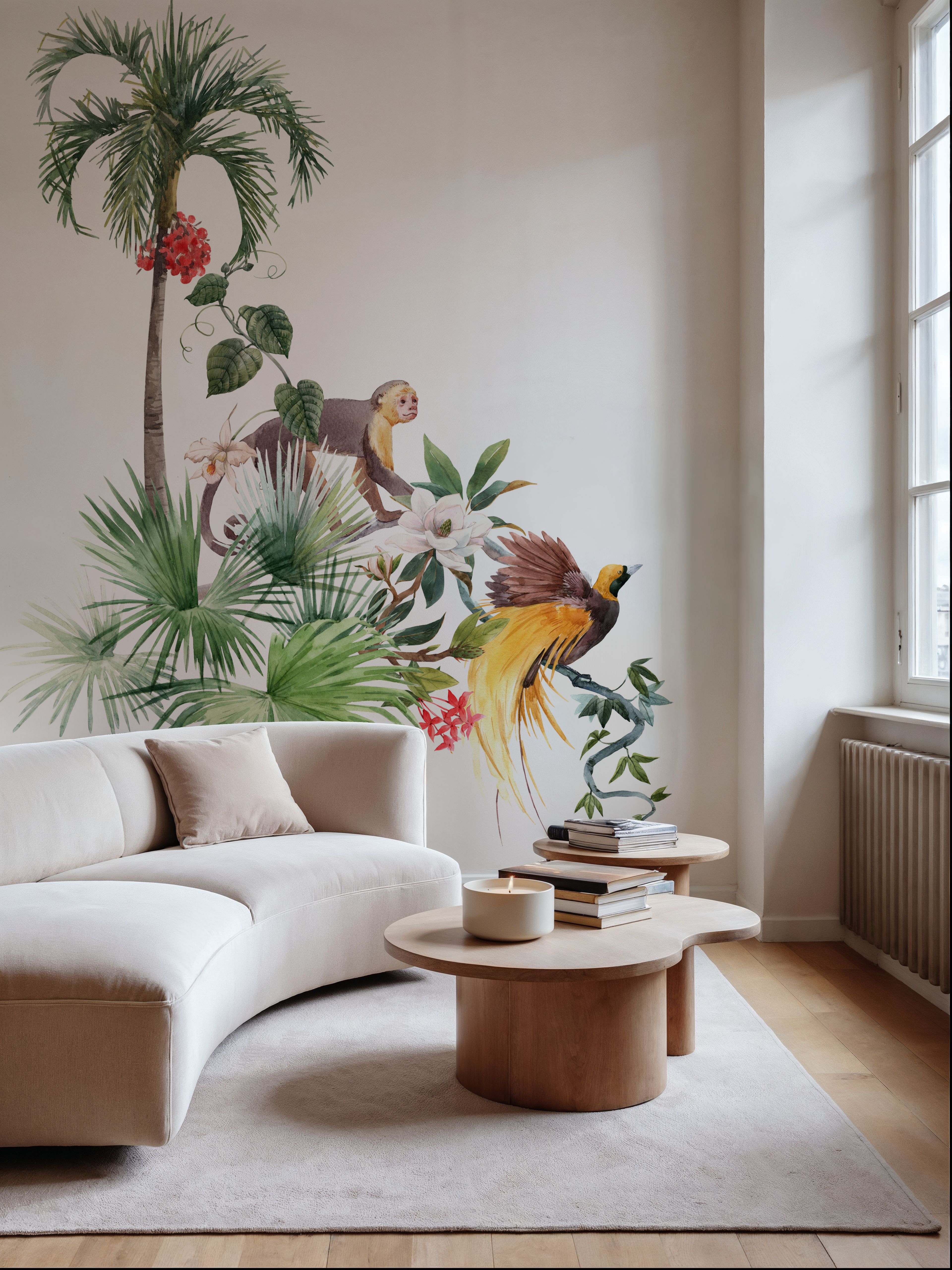 Paradise Bird And Monkey