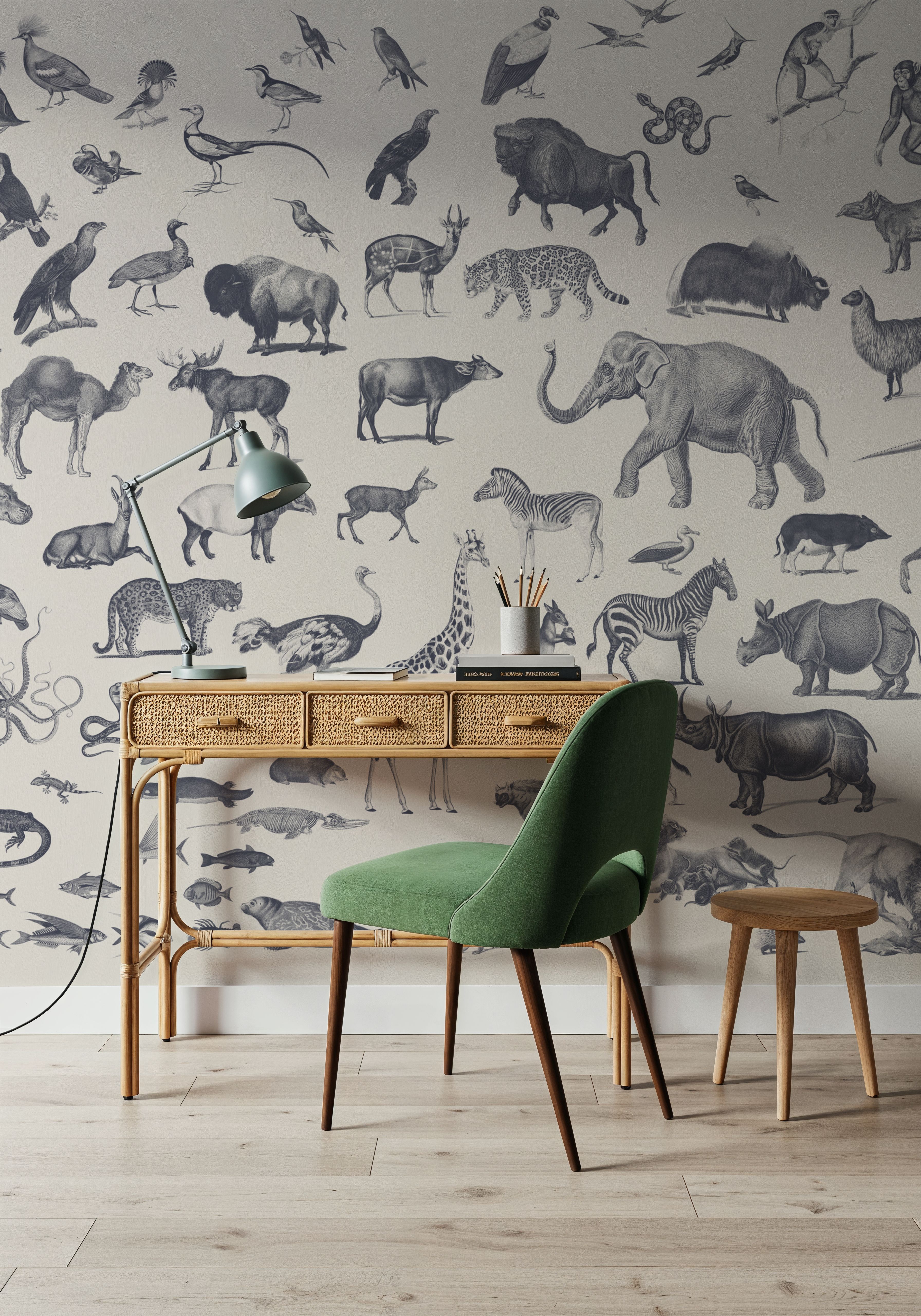 Vintage Animals, Soft Grey