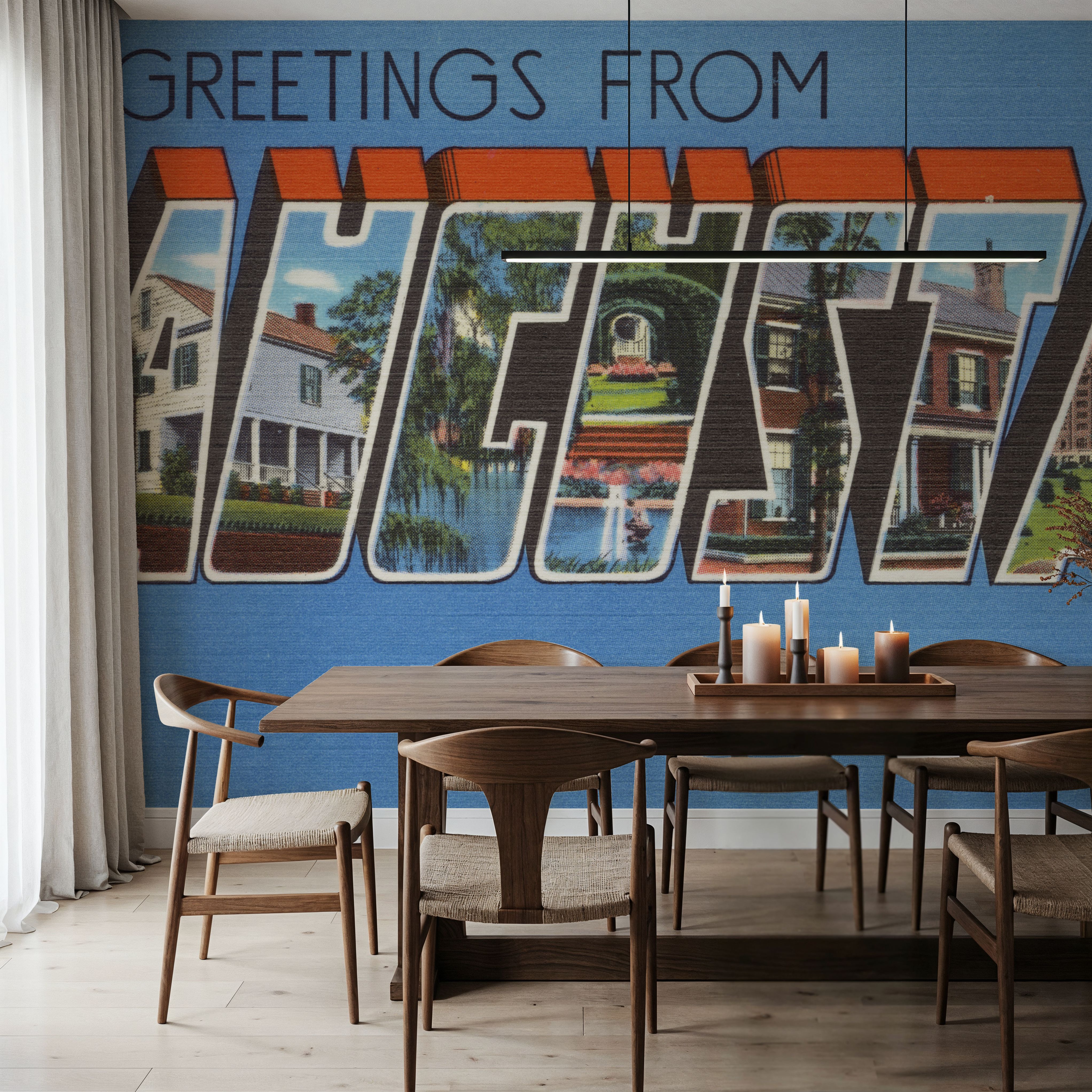 Greetings from Augusta - Screenprint Postcard