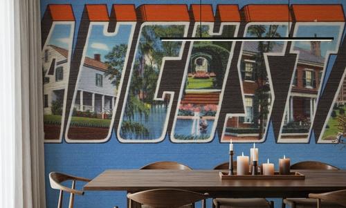 Greetings from Augusta - Screenprint Postcard