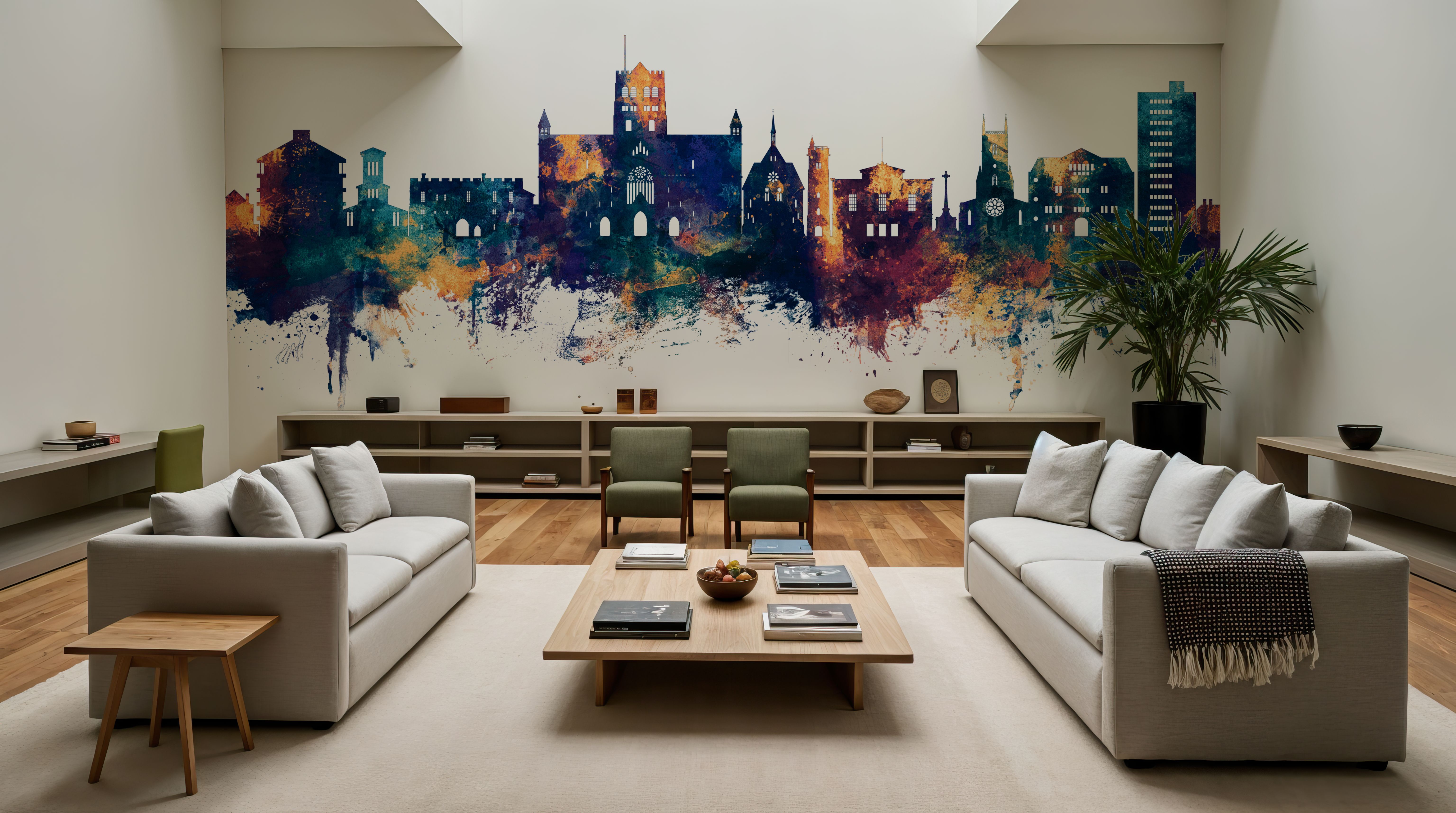 St Albans England Skyline Blue & Bronze