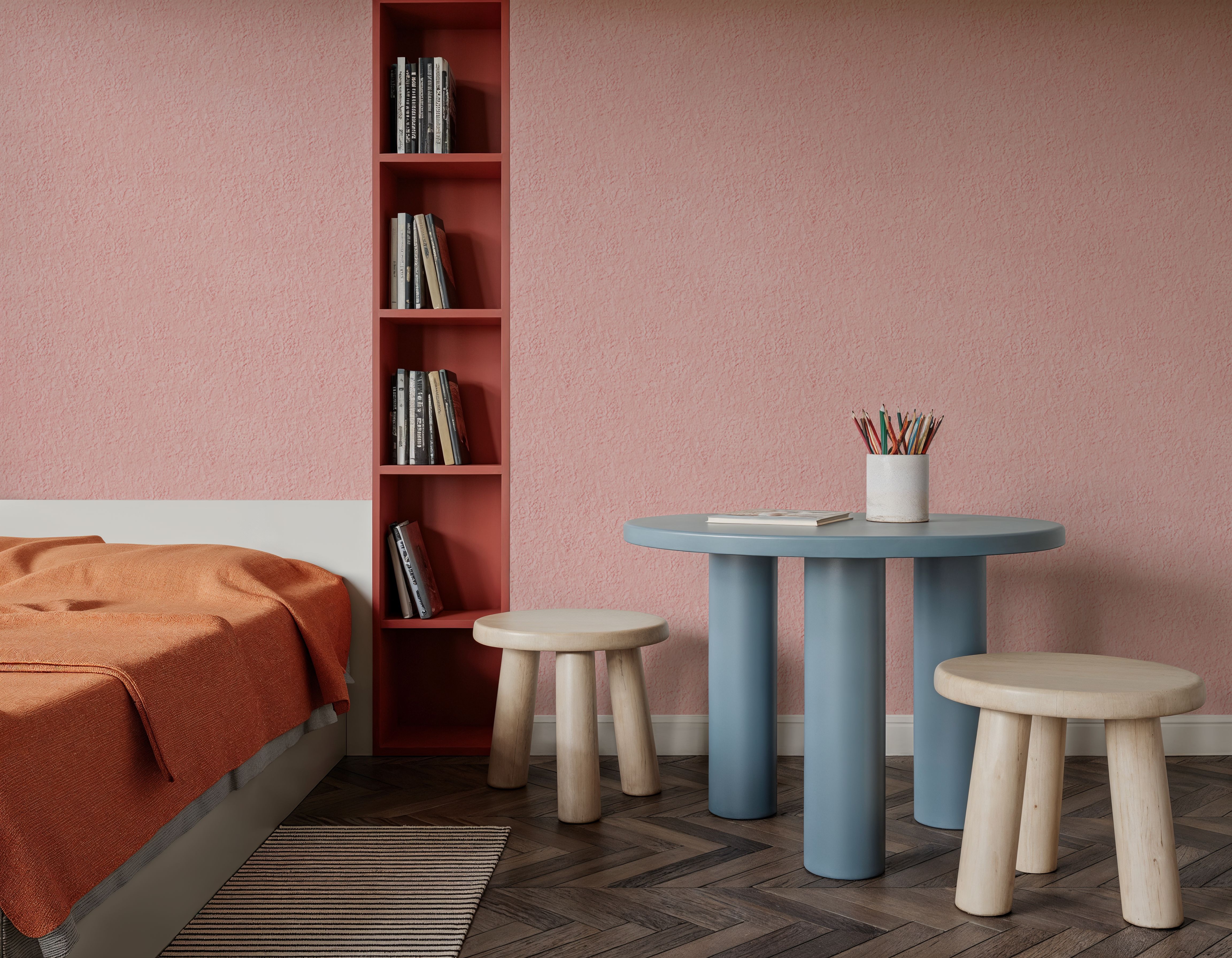 Faux Sand Stucco Finish, Blush