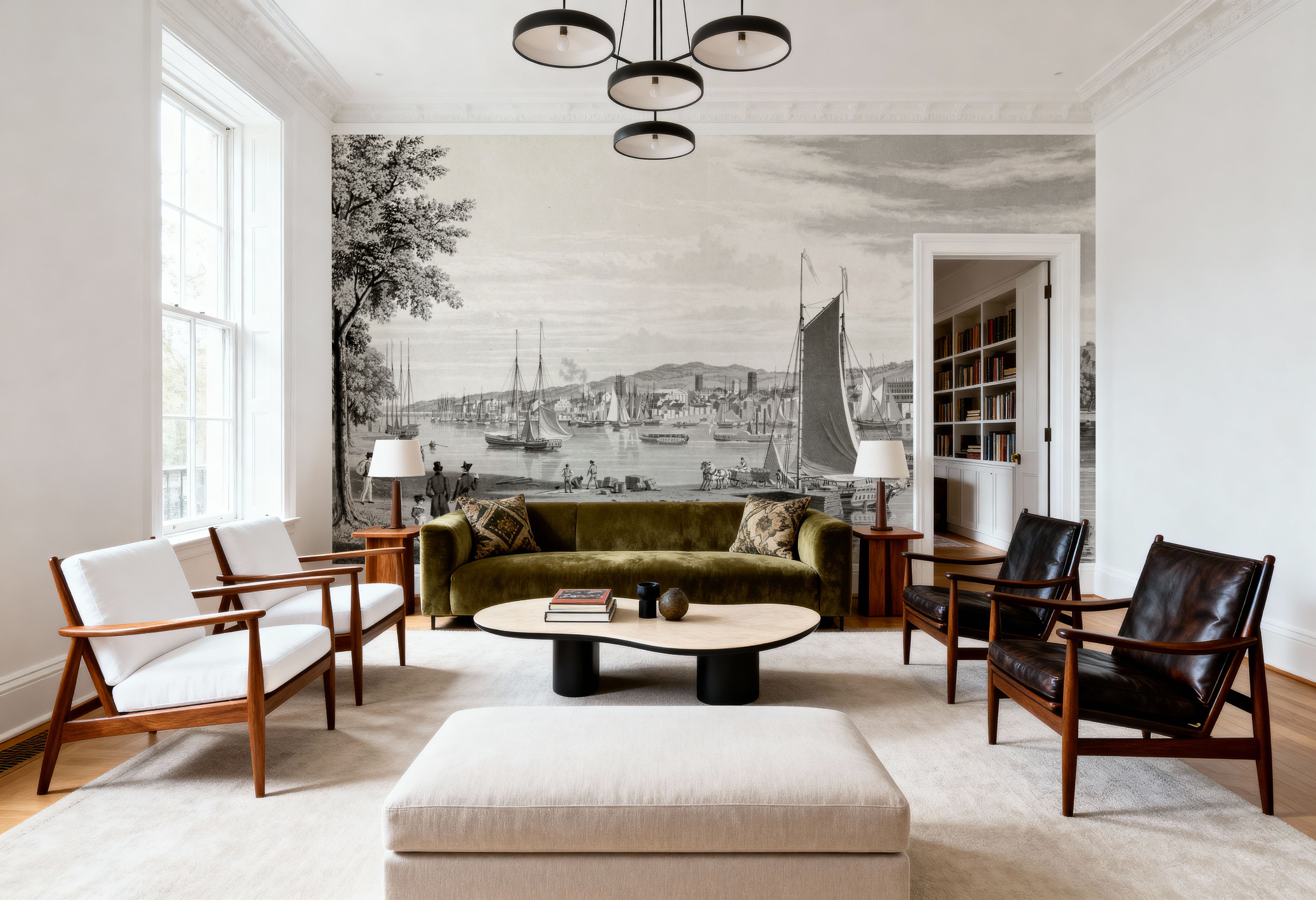 Old view of Troy & Hudson river,  1838