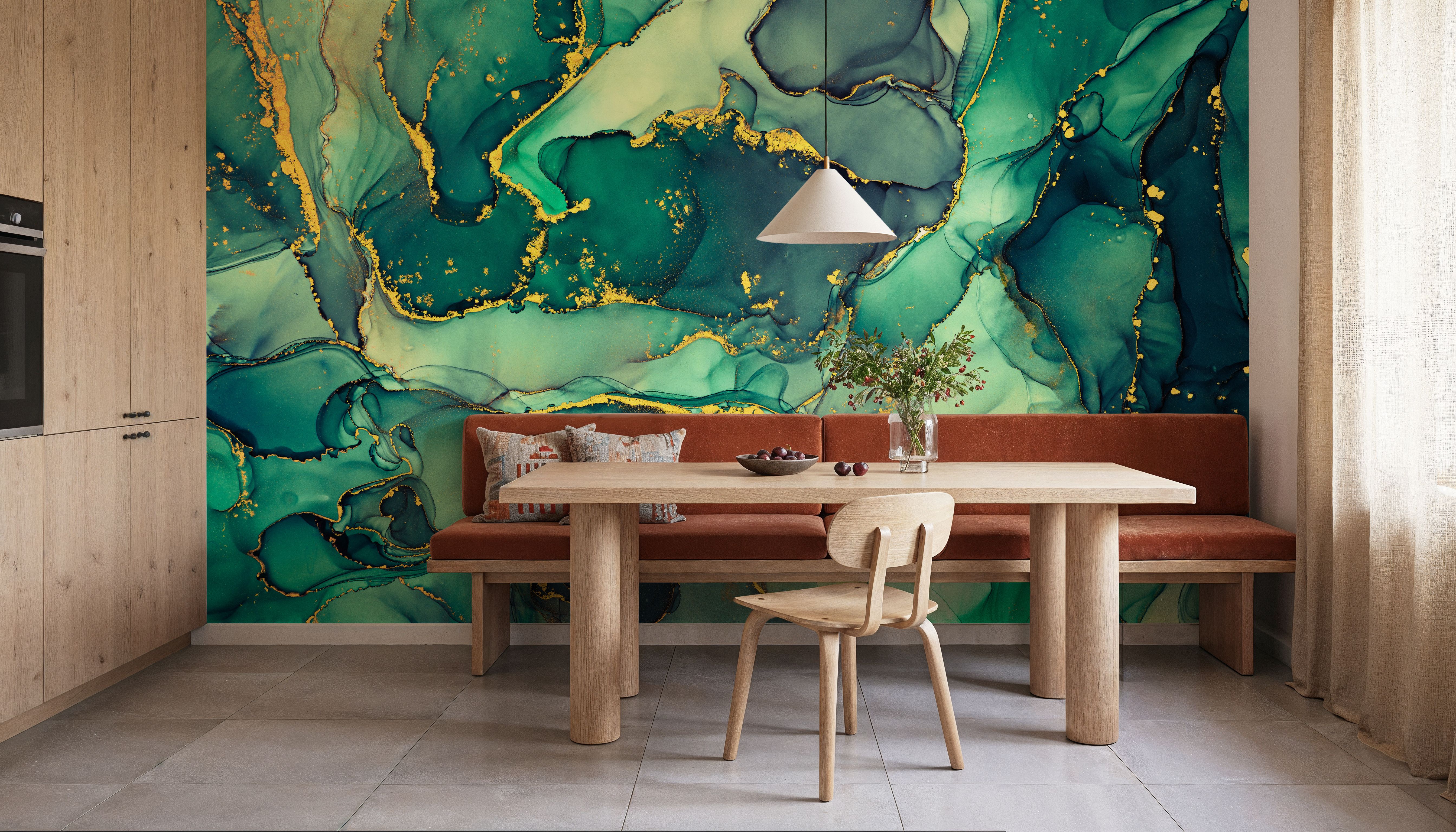 Free-Flow Ink Green, Wallpaper