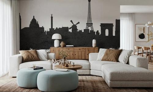 Paris Skyline Black & White