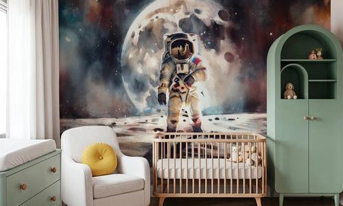 One Giant Leap in Watercolor