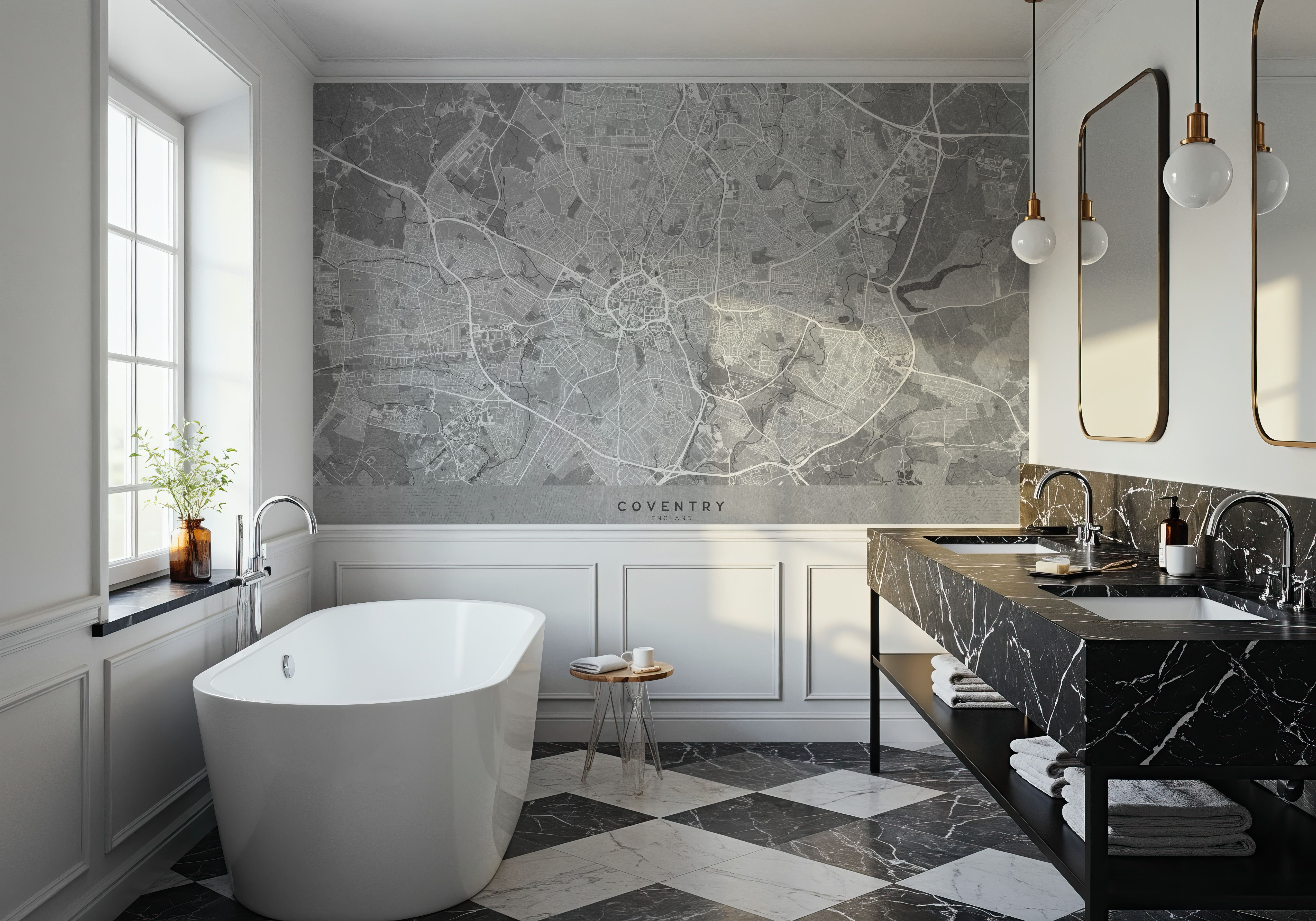 Coventry Grey, Behang