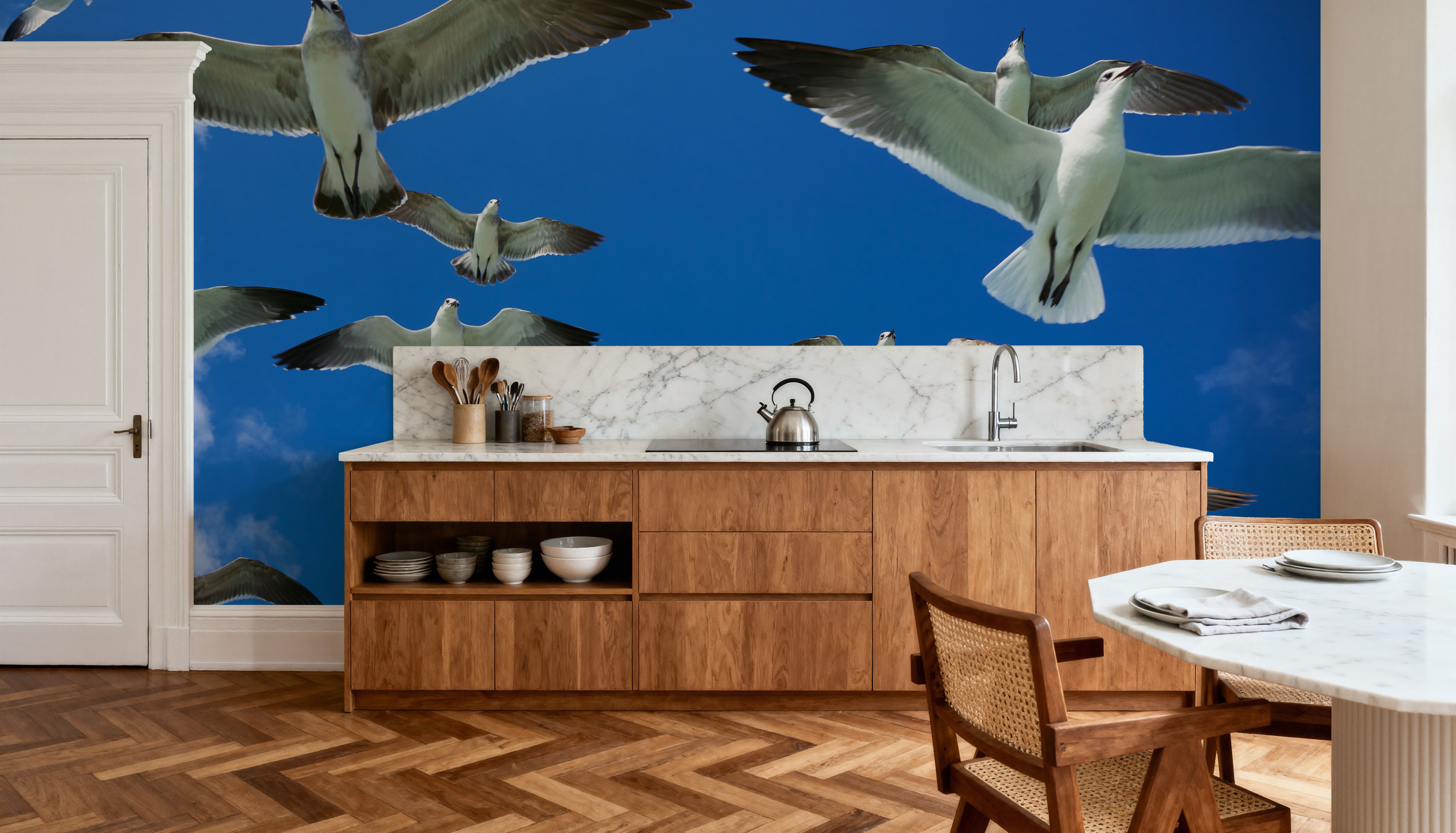 Soaring Seagulls, Wallpaper