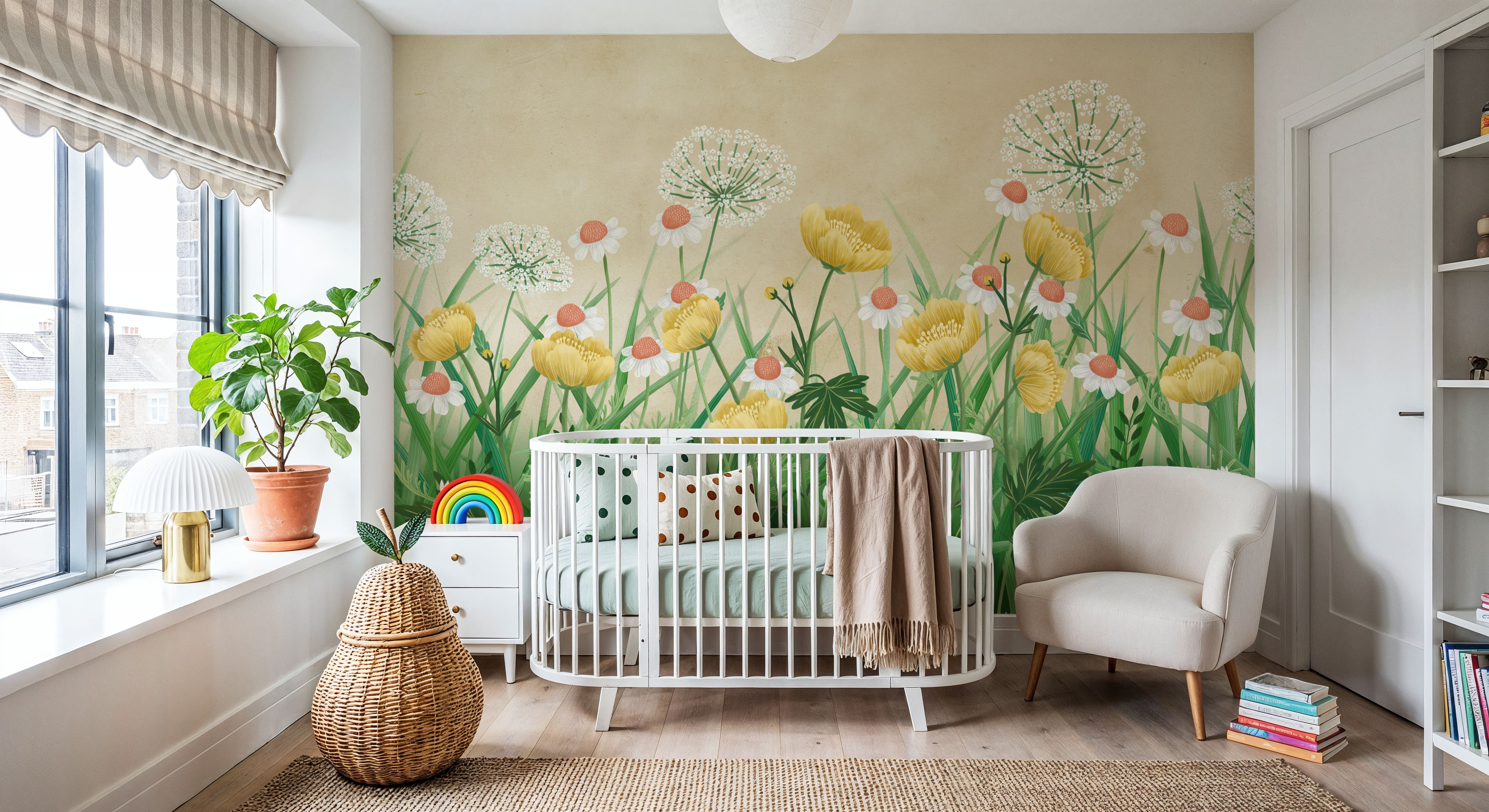 Buttercup Meadow, Sand, Wallpaper