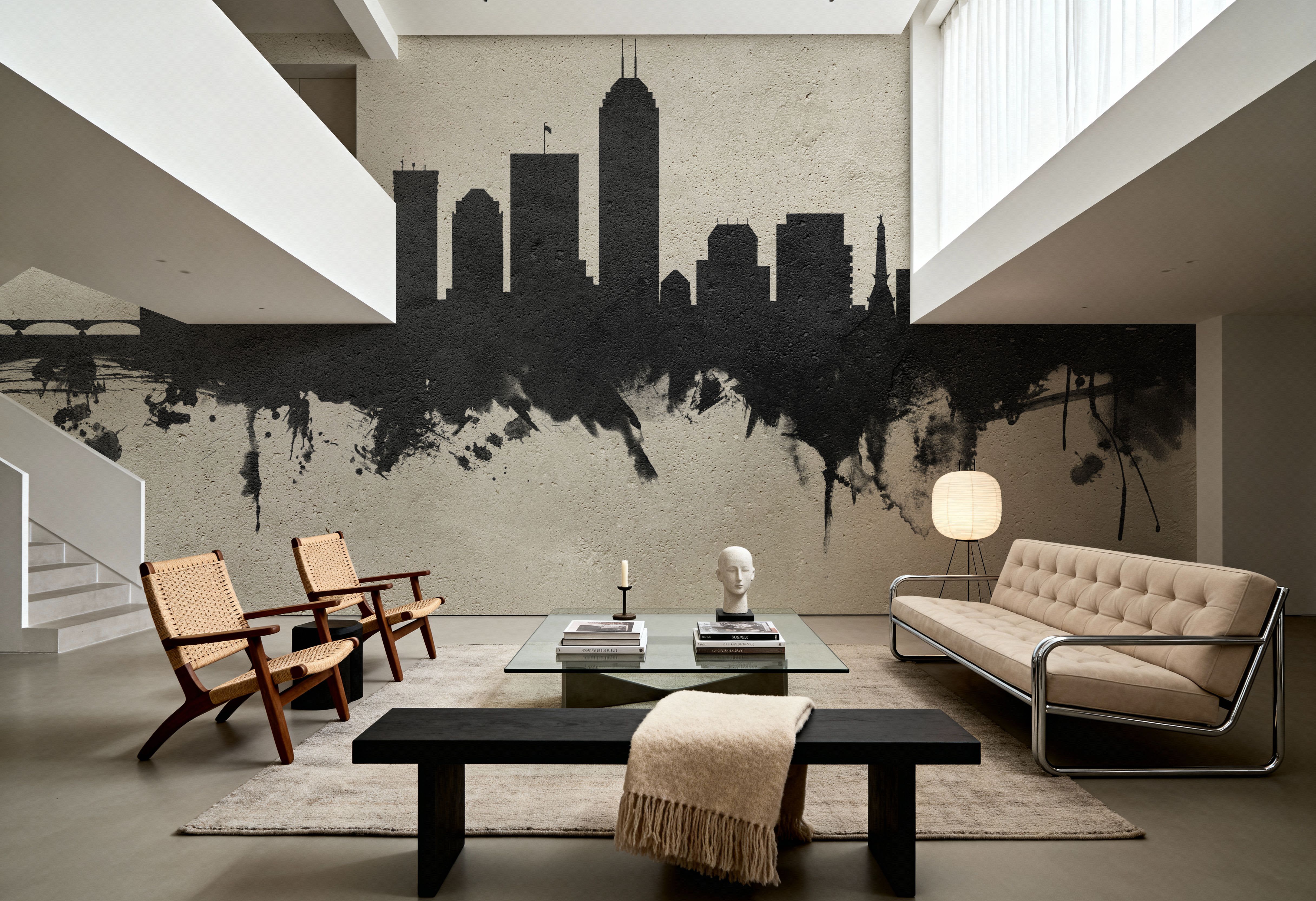Indianapolis Indiana Skyline Concrete