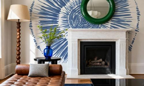Coastal Block Print I Blue