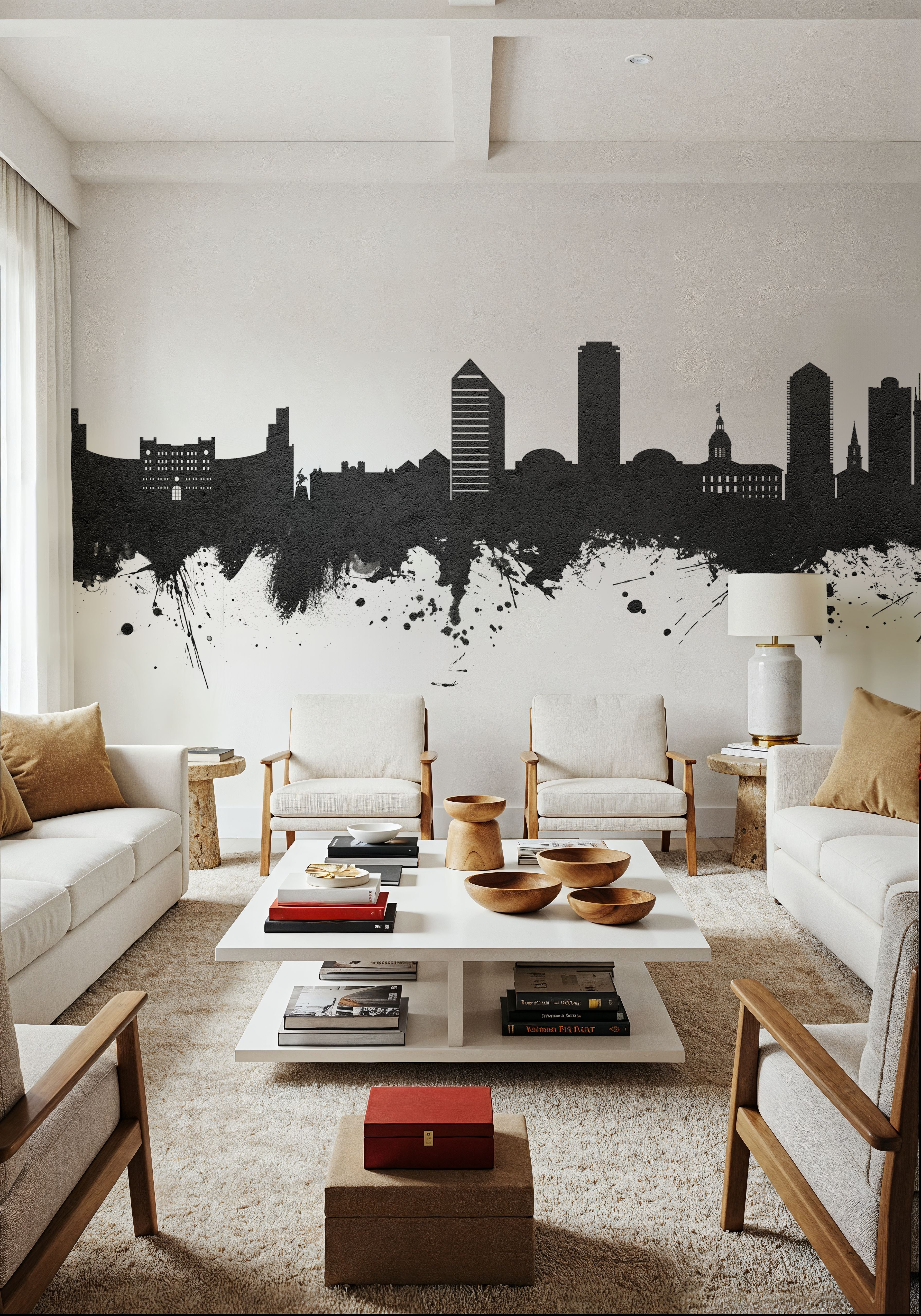 Tallahassee Florida Skyline Black & White