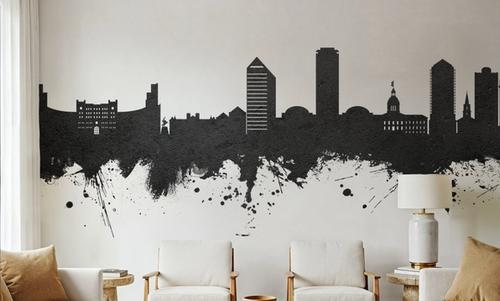 Tallahassee Florida Skyline Black & White