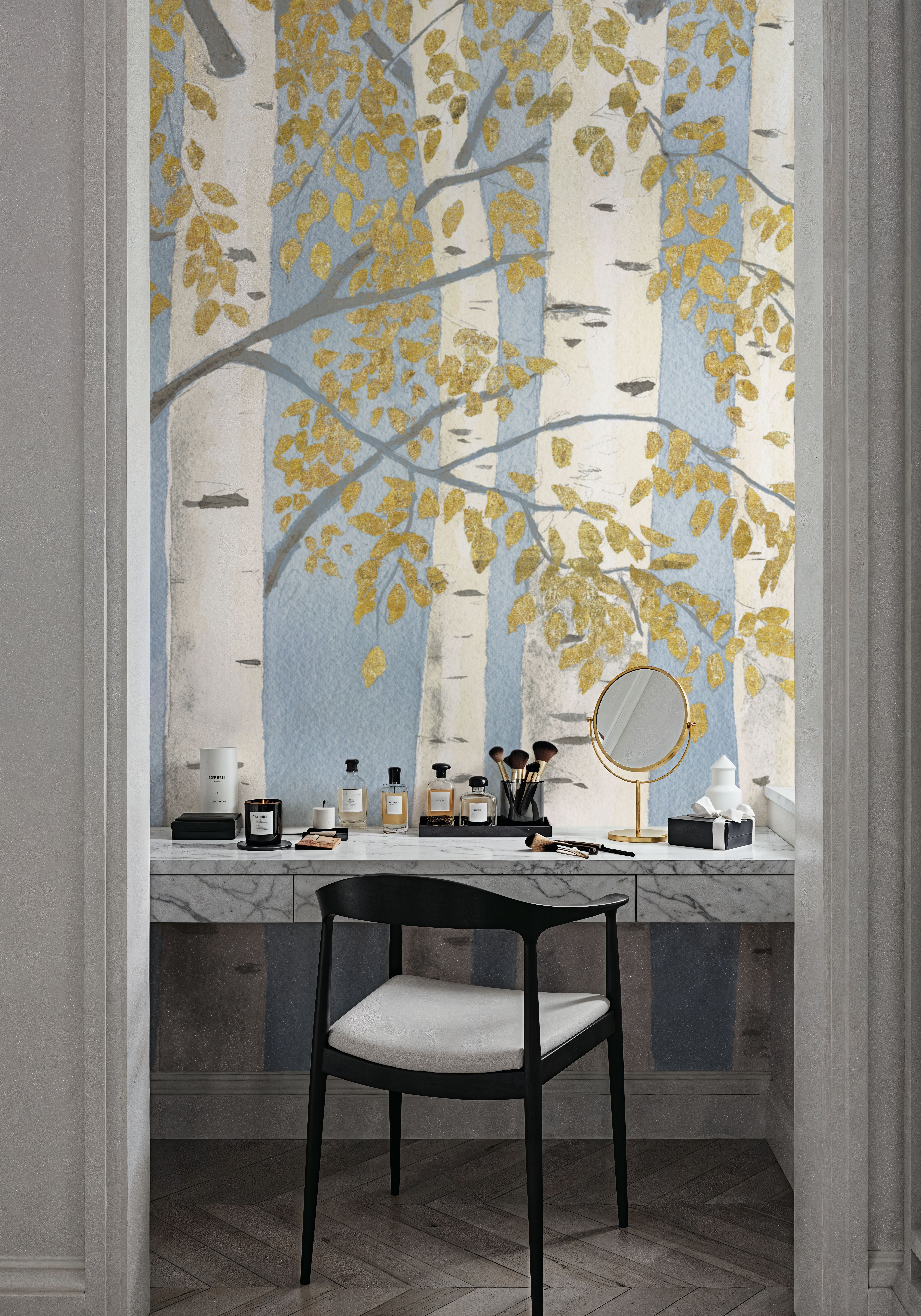 Fresh Forest Light Blue Gold