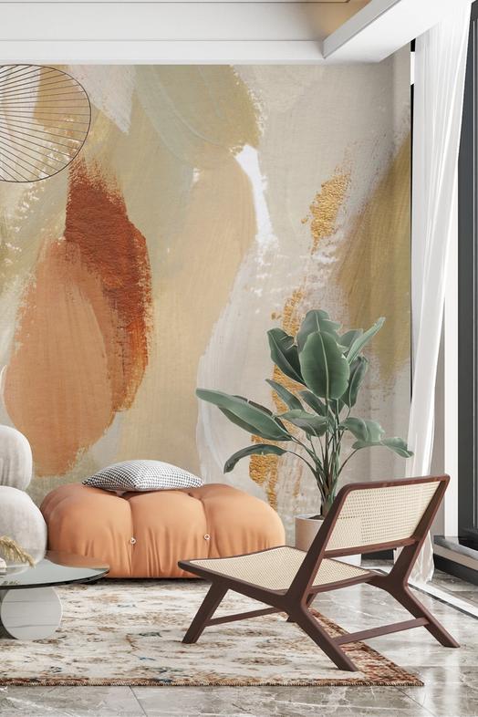 Golden Abstract Composition