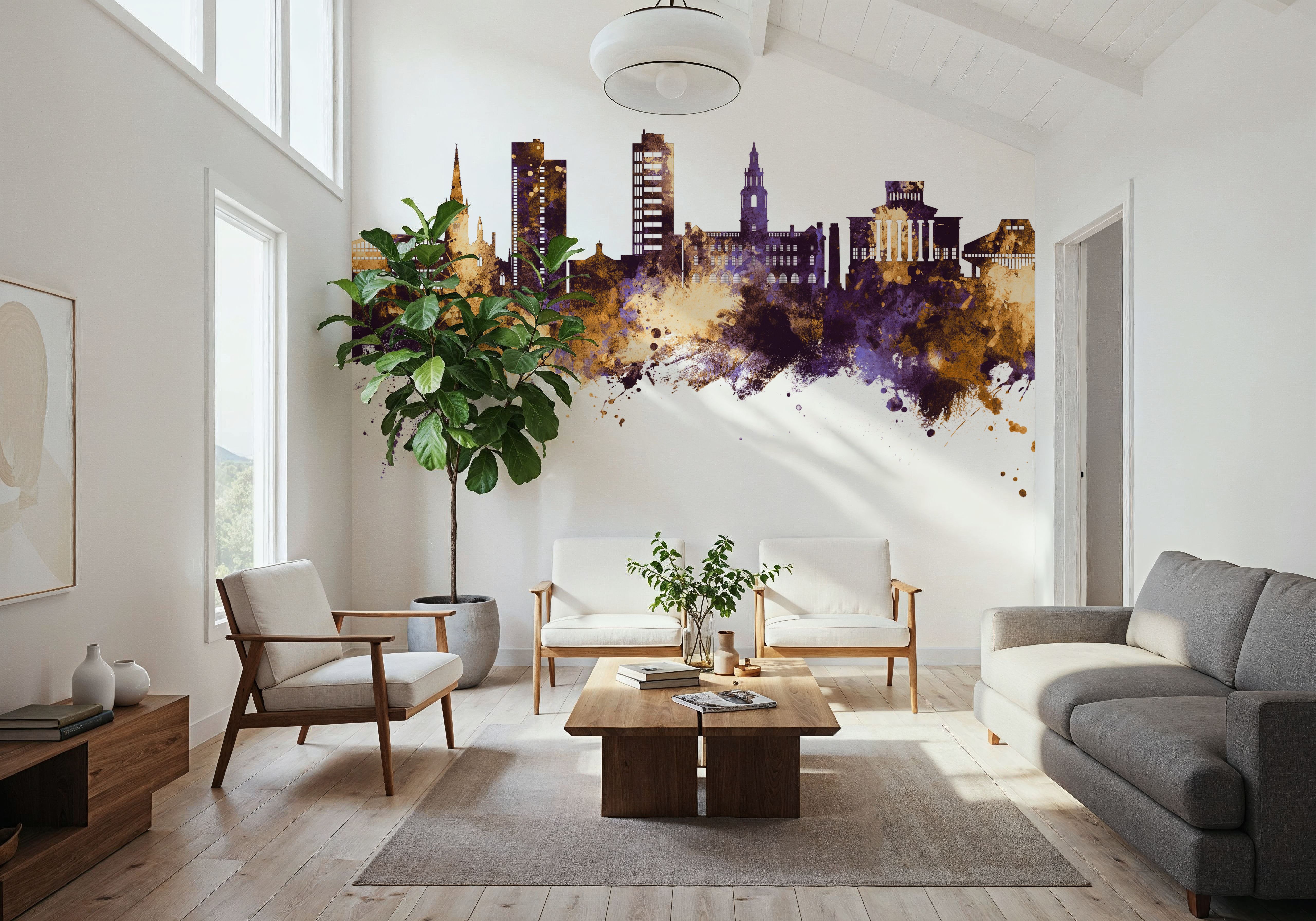 Preston England Skyline Purple & Gold