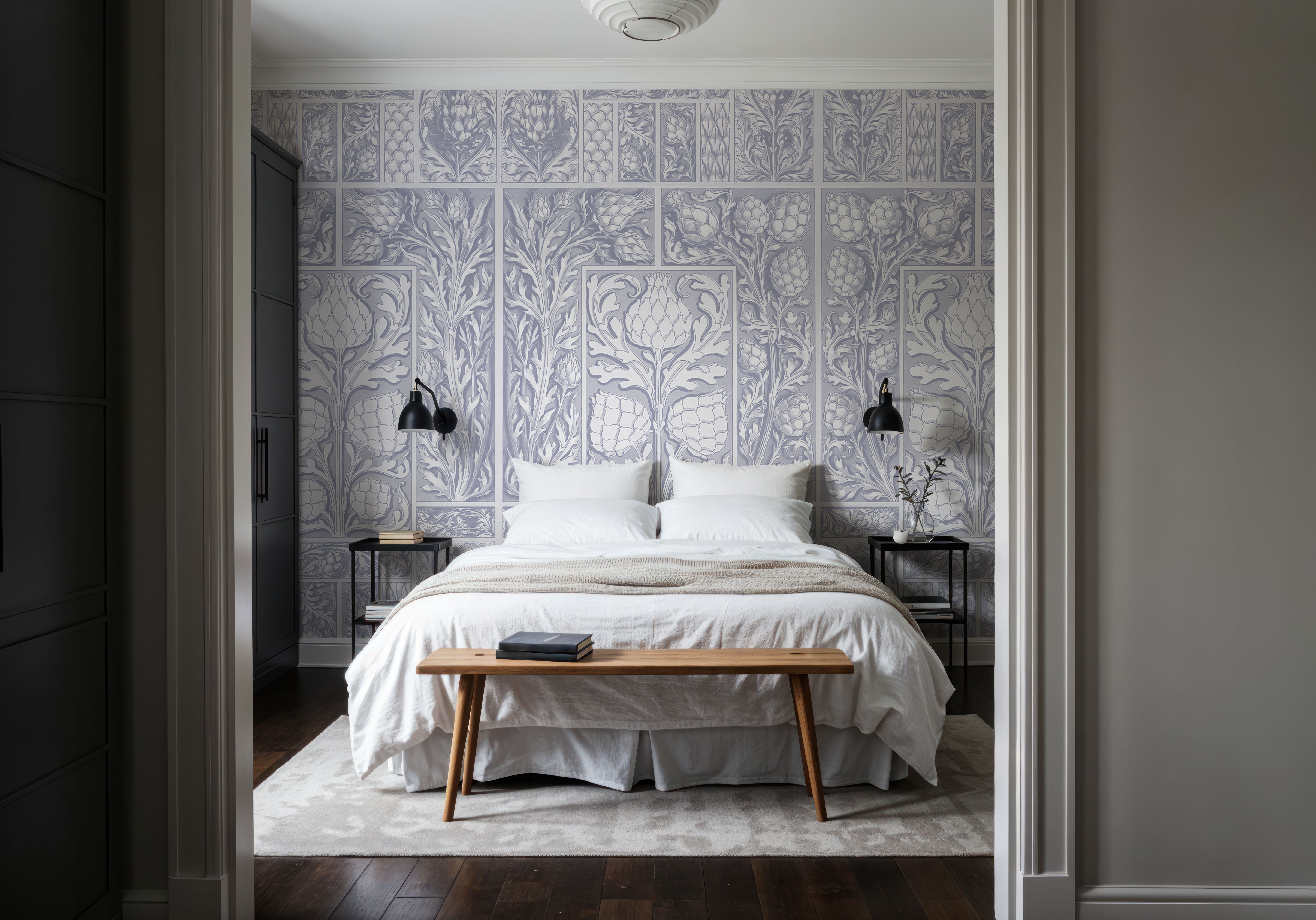 Clear Thistle Wall Blue