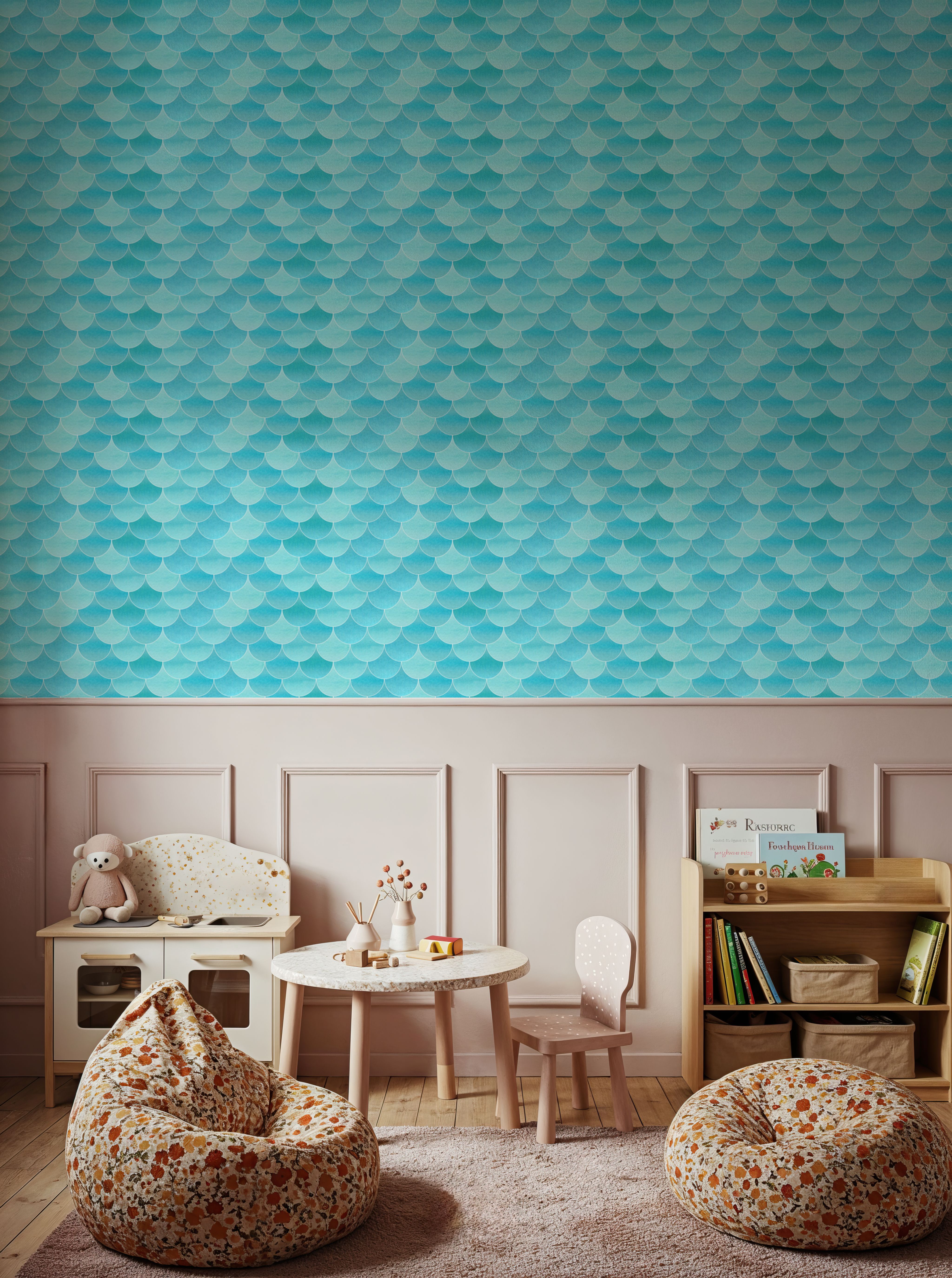 Turquoise Scallops