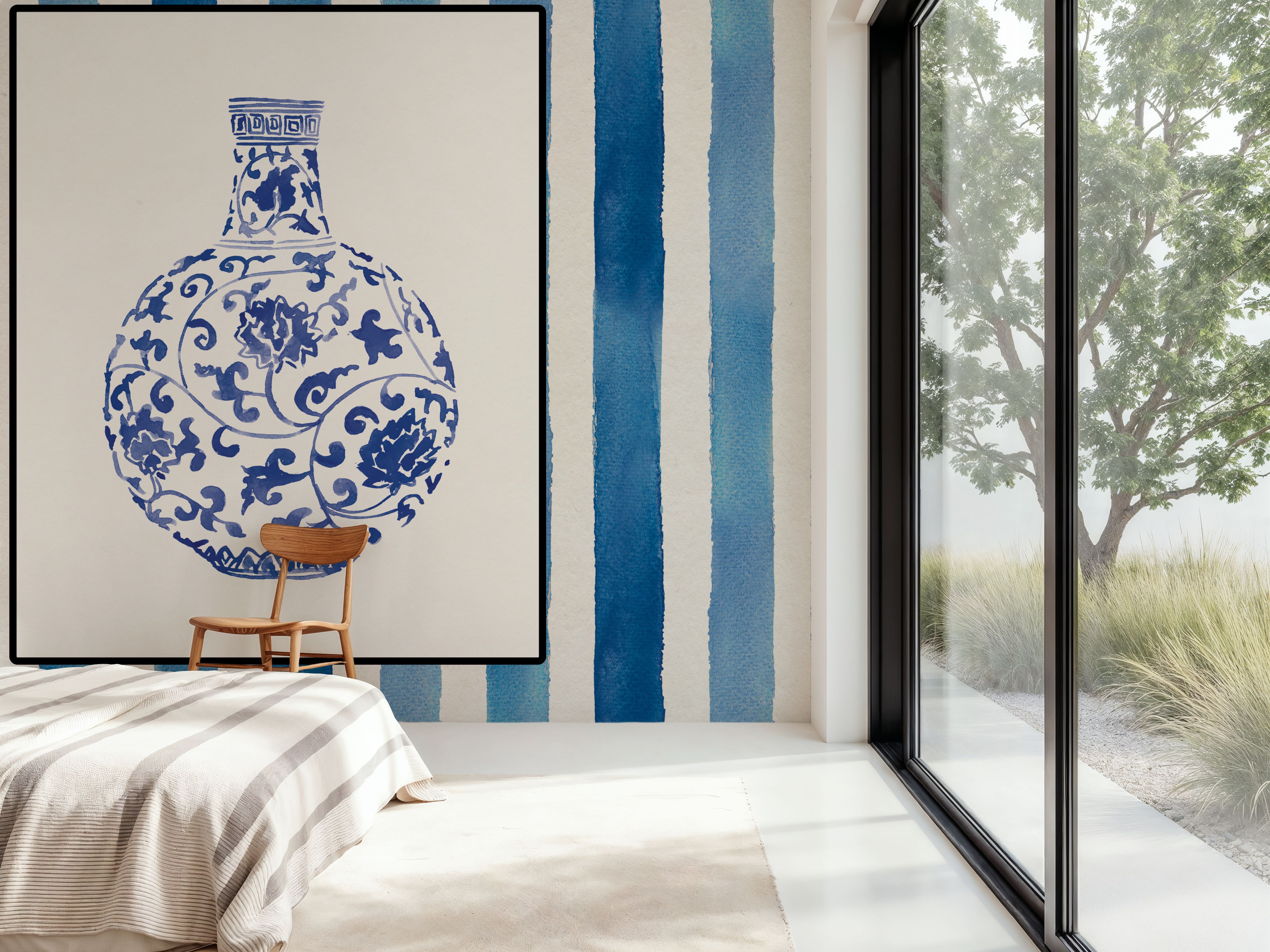 Chinoiserie Vase III Stripes