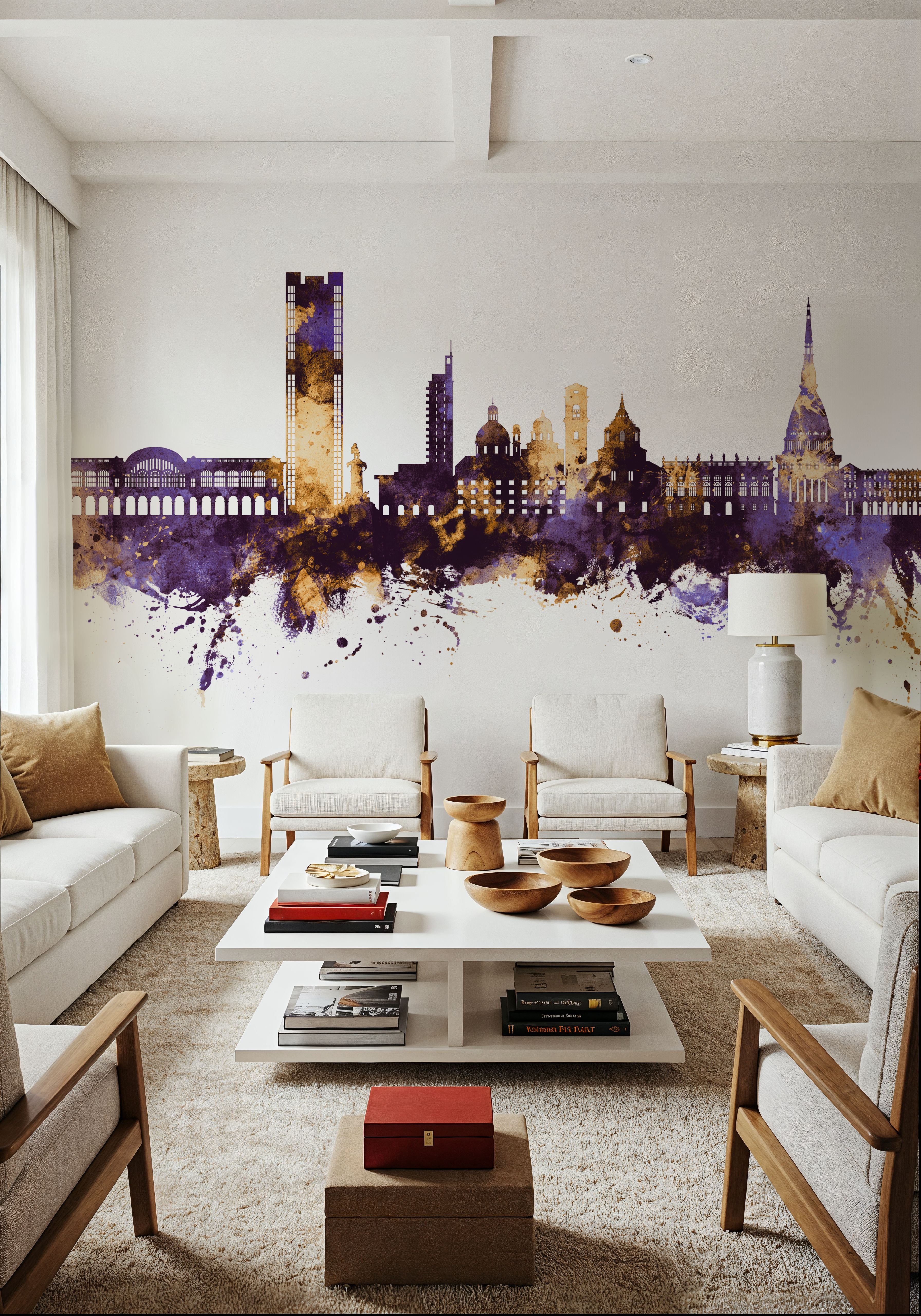 Turin Italy Purple & Gold