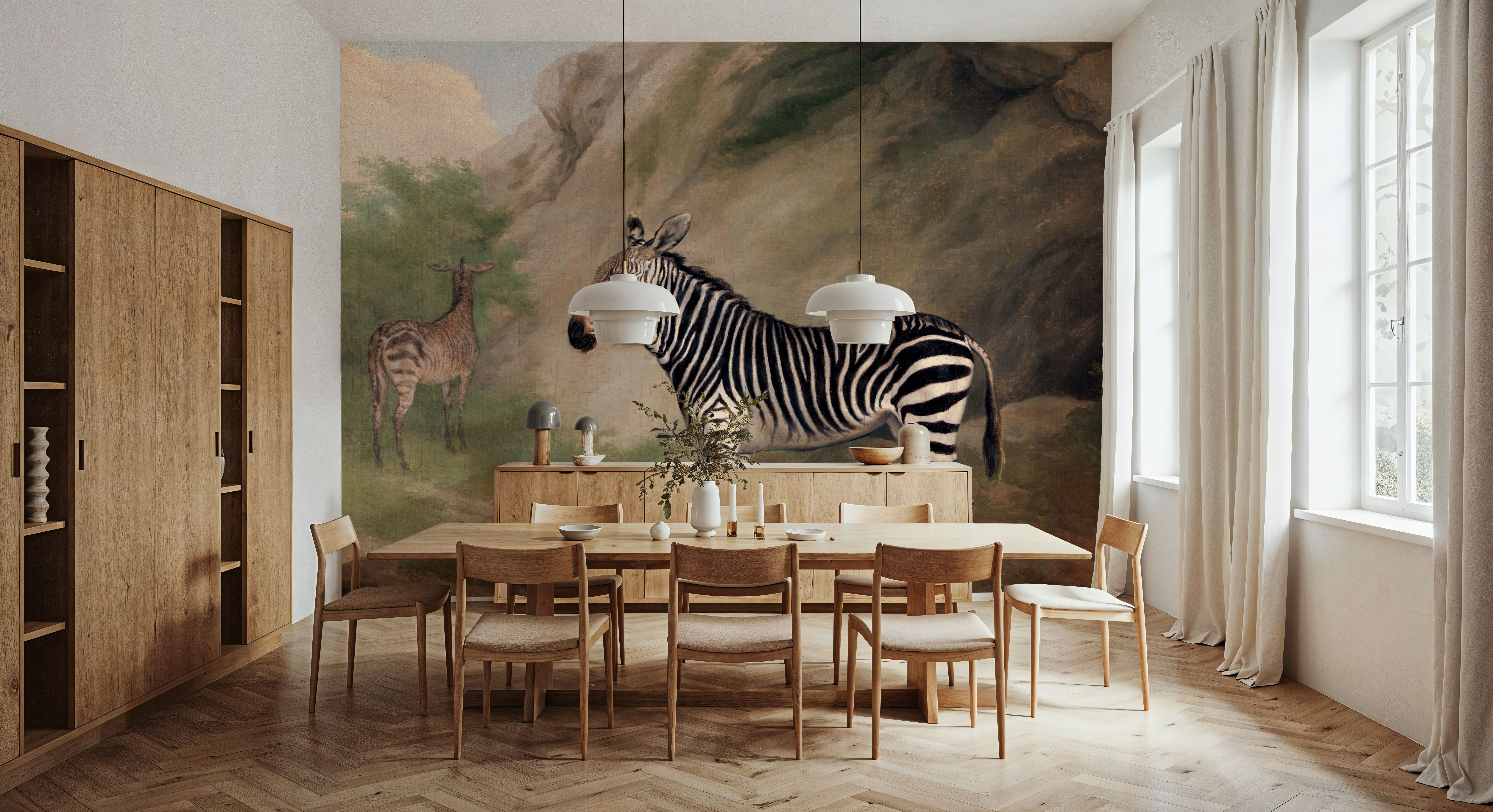 Antique Zebras, Behang