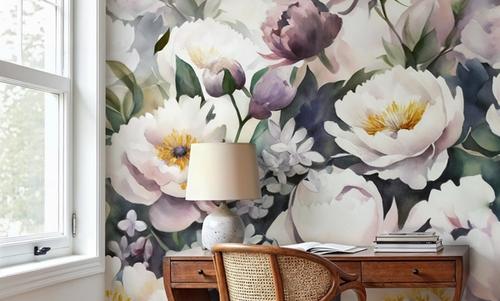 Watercolor Peonies Summer