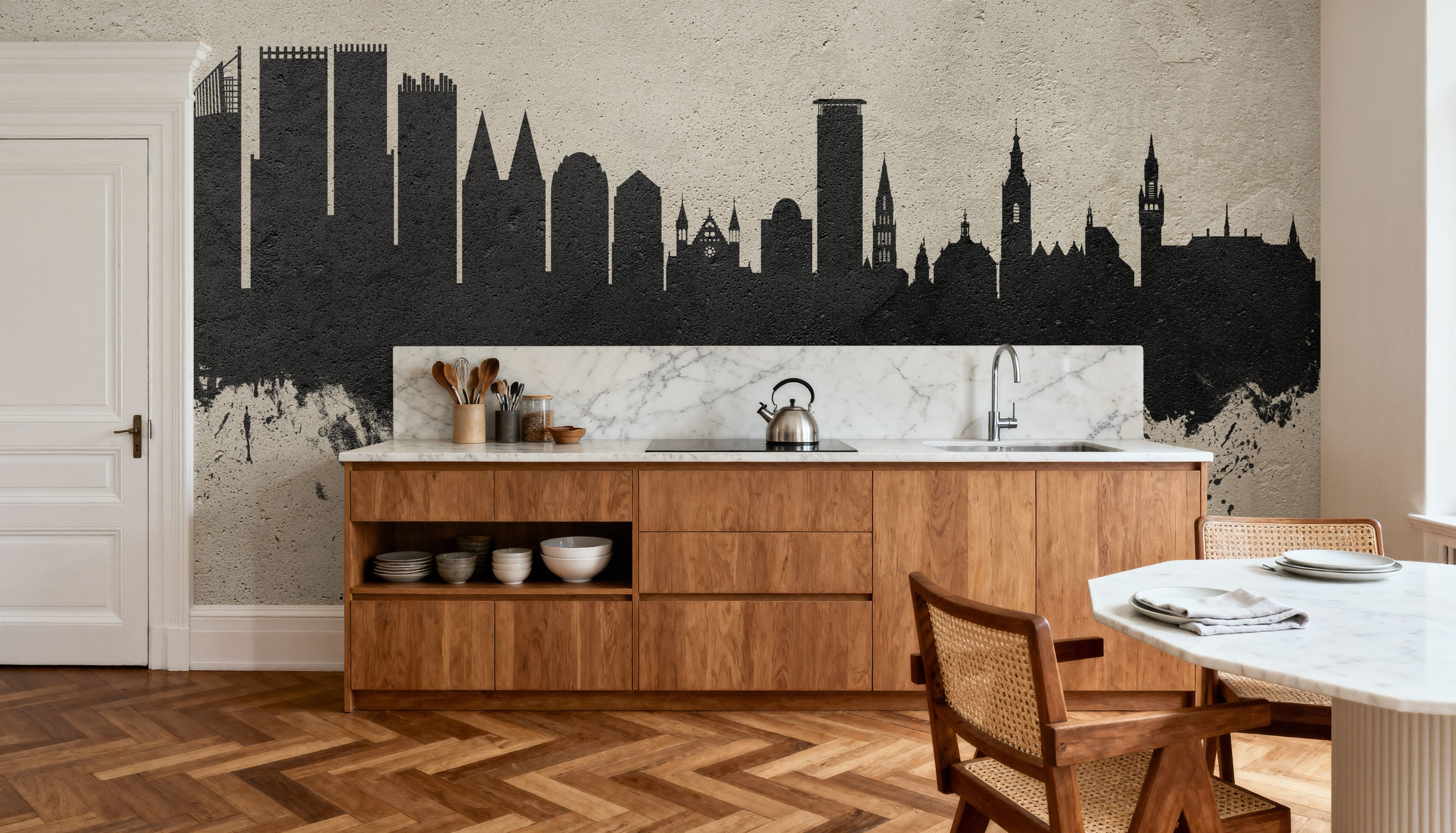 The Hauge Netherlands Skyline Concrete, Wallpaper
