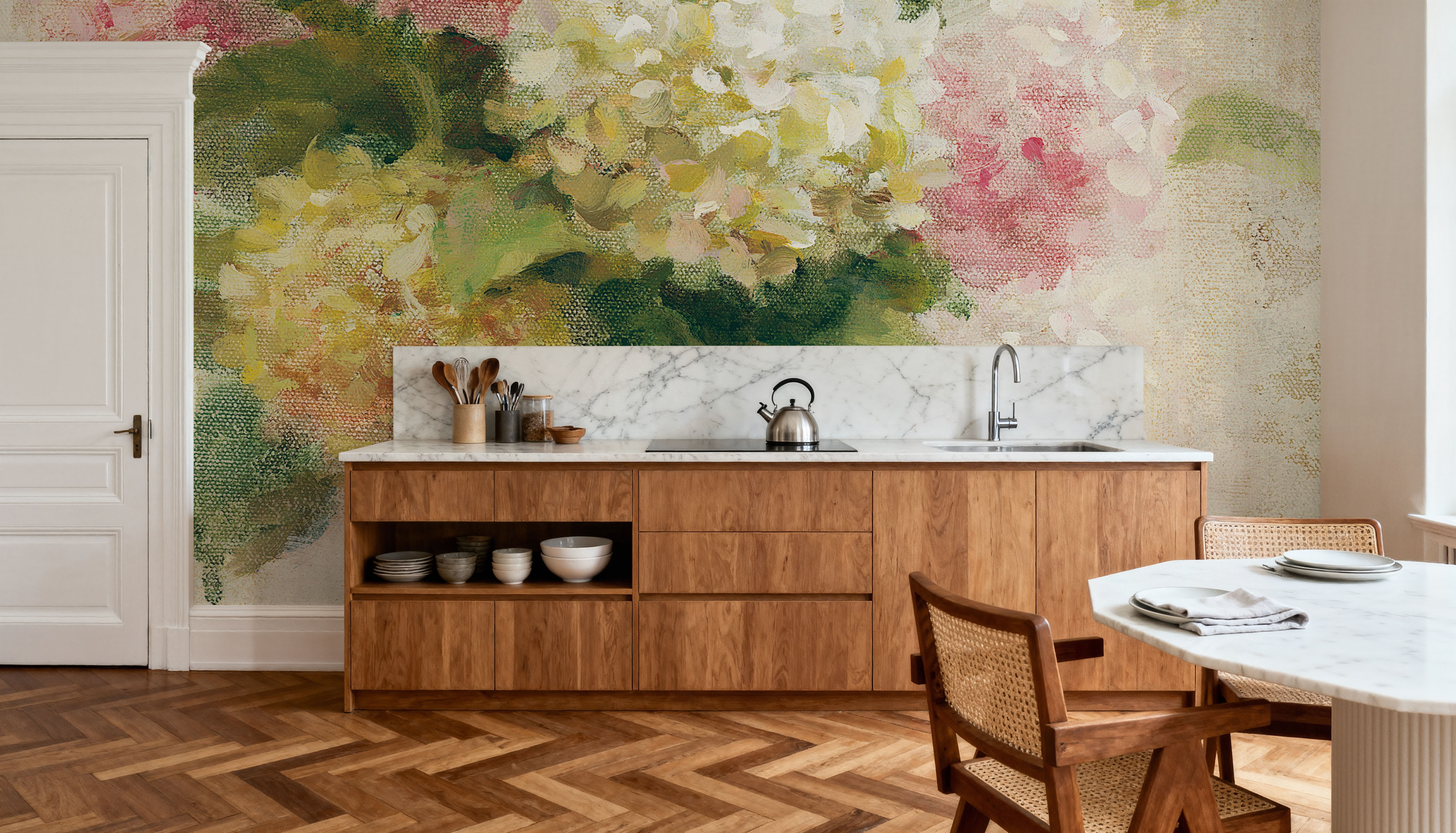 Cottage Hydrangeas in Pink